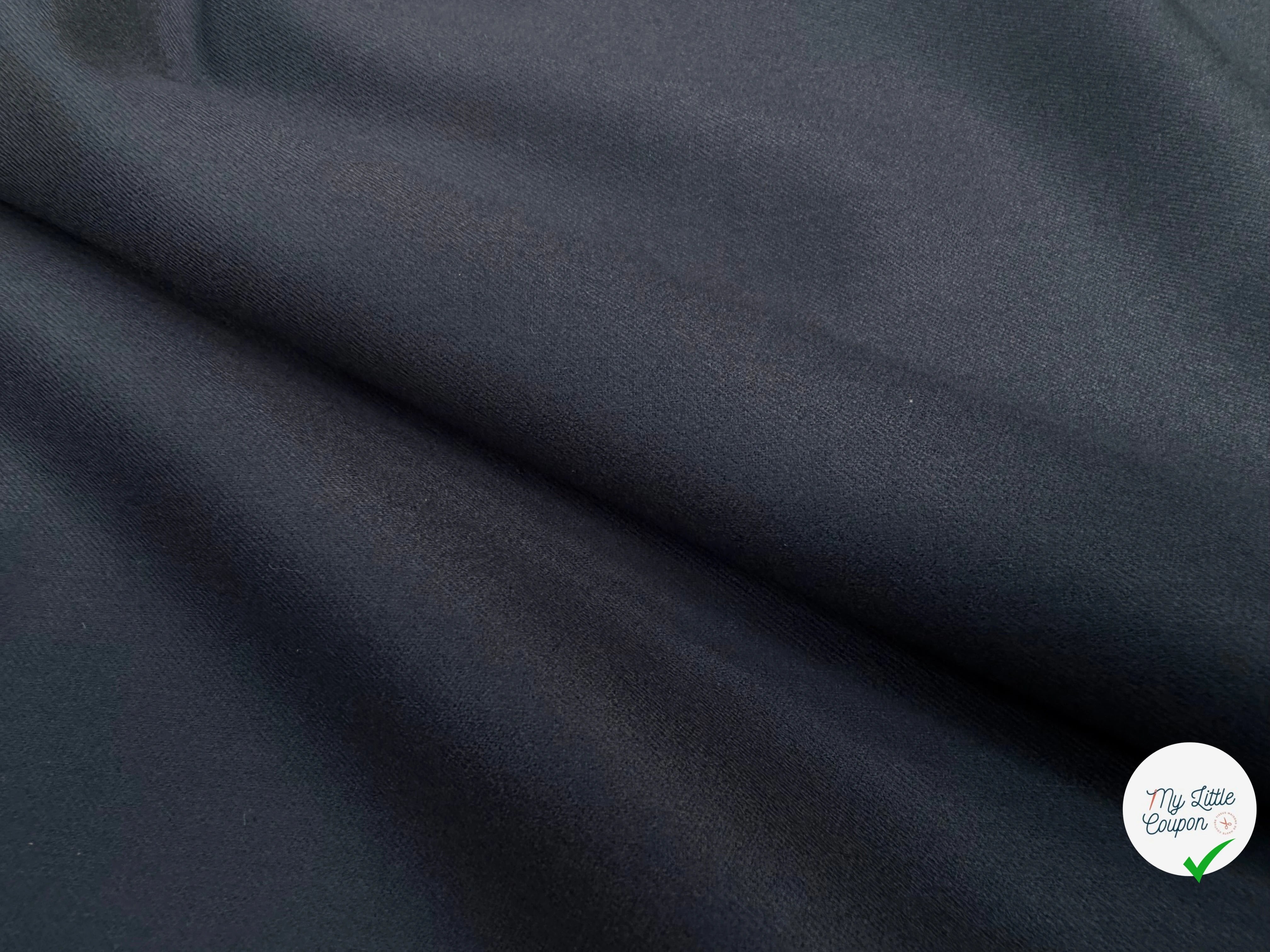 FLANELLE LAINE VIERGE SERGÉE BLEU ARDOISE 4%EA - My Little Coupon