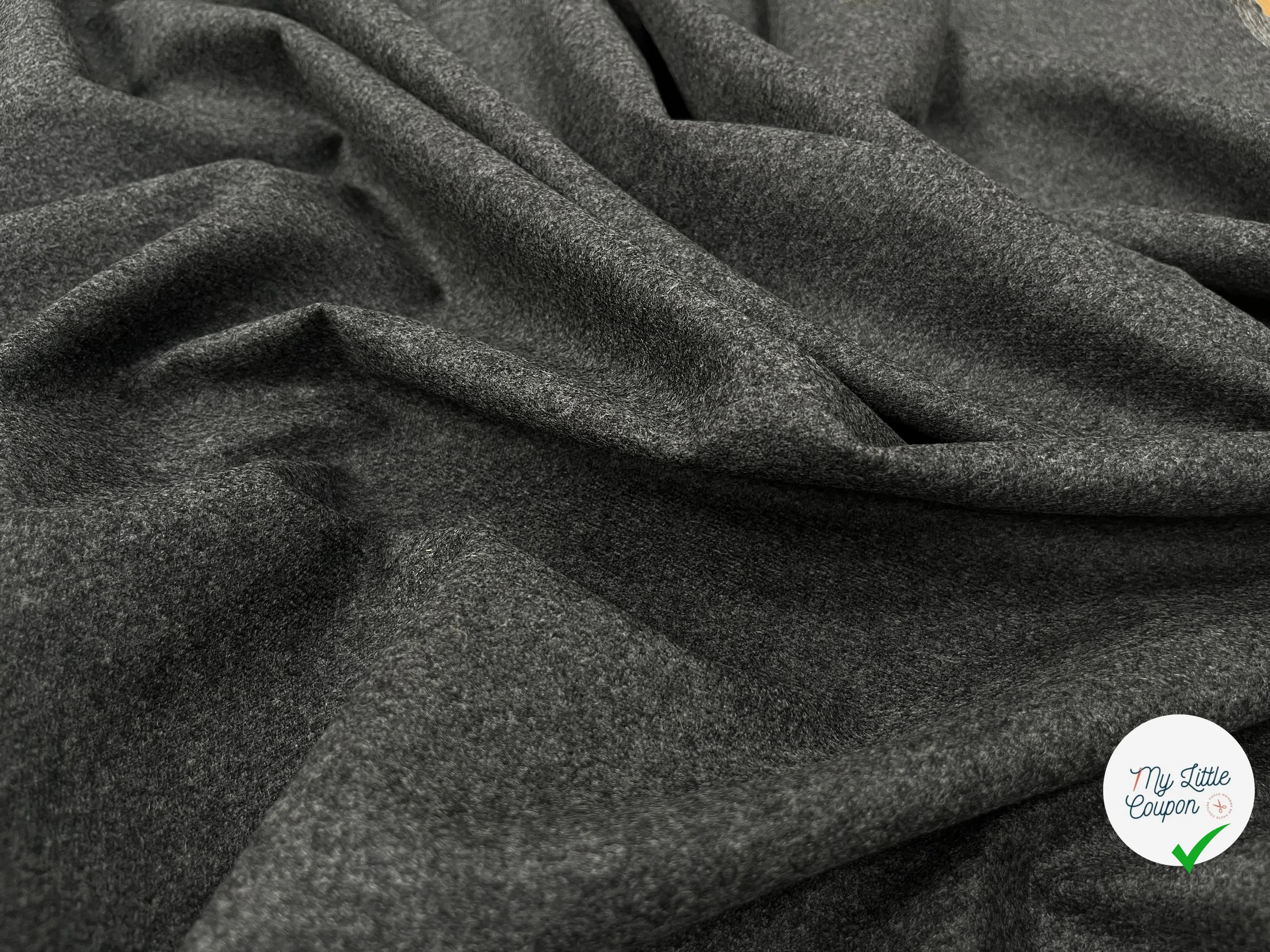 FLANELLE LOURDE DE LAINE SOUPLE GRIS - My Little Coupon