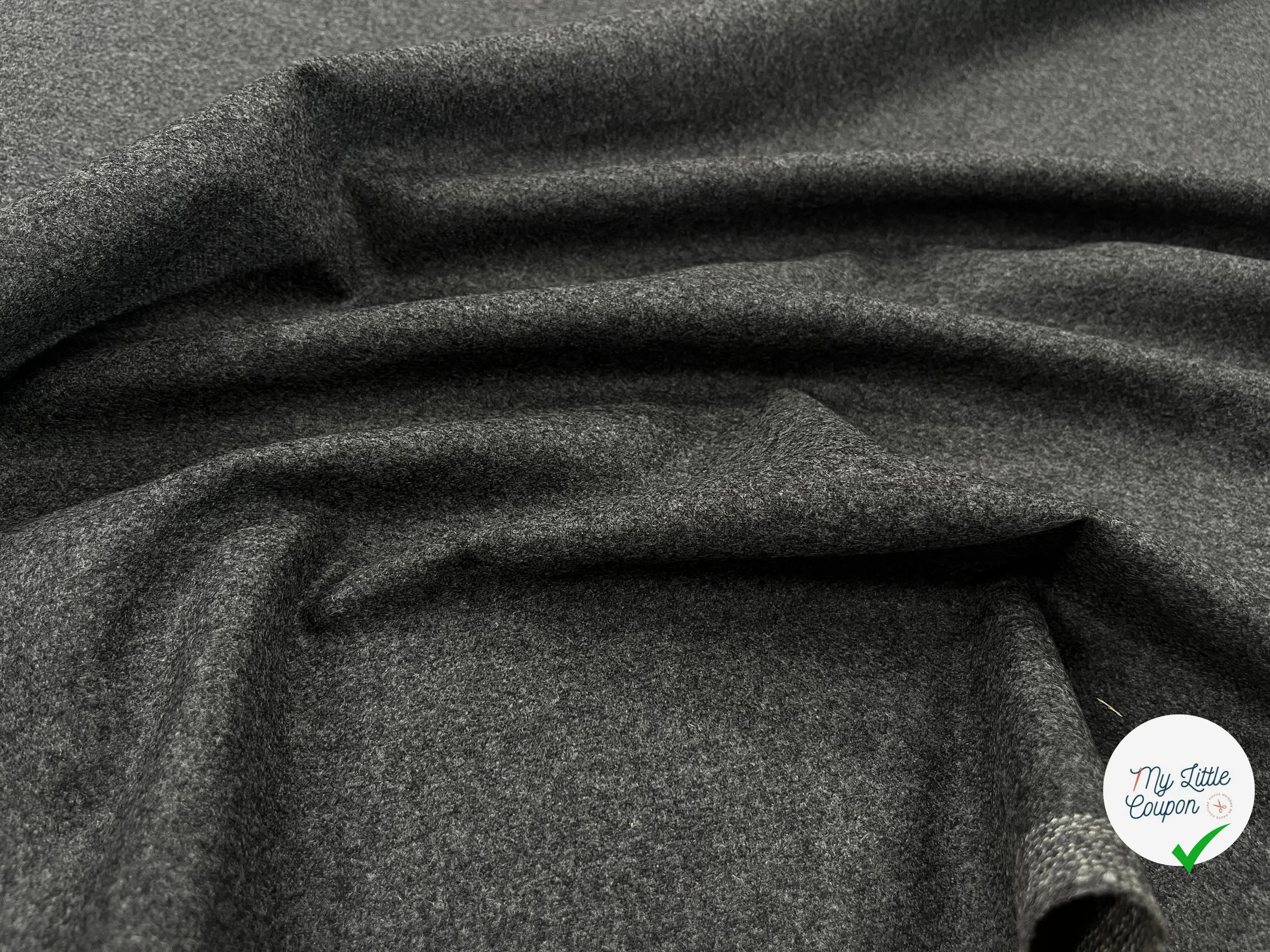 FLANELLE LOURDE DE LAINE SOUPLE GRIS - My Little Coupon