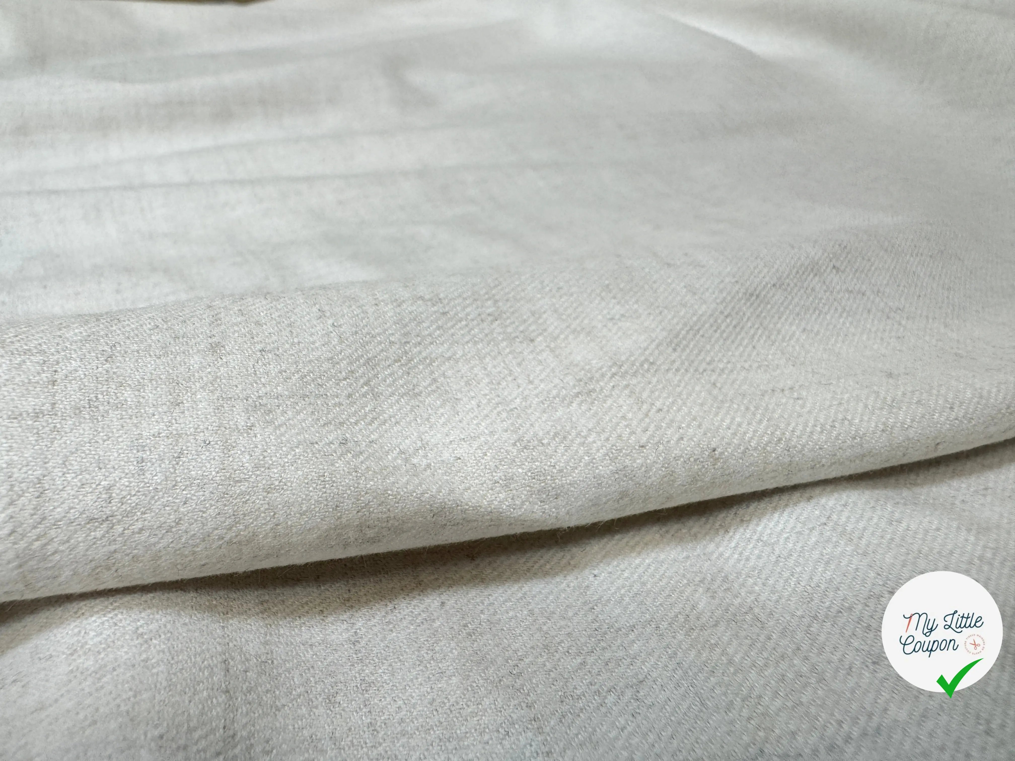 FLANELLE SERGÉE ULTRA DOUCE BLANCHE - My Little Coupon