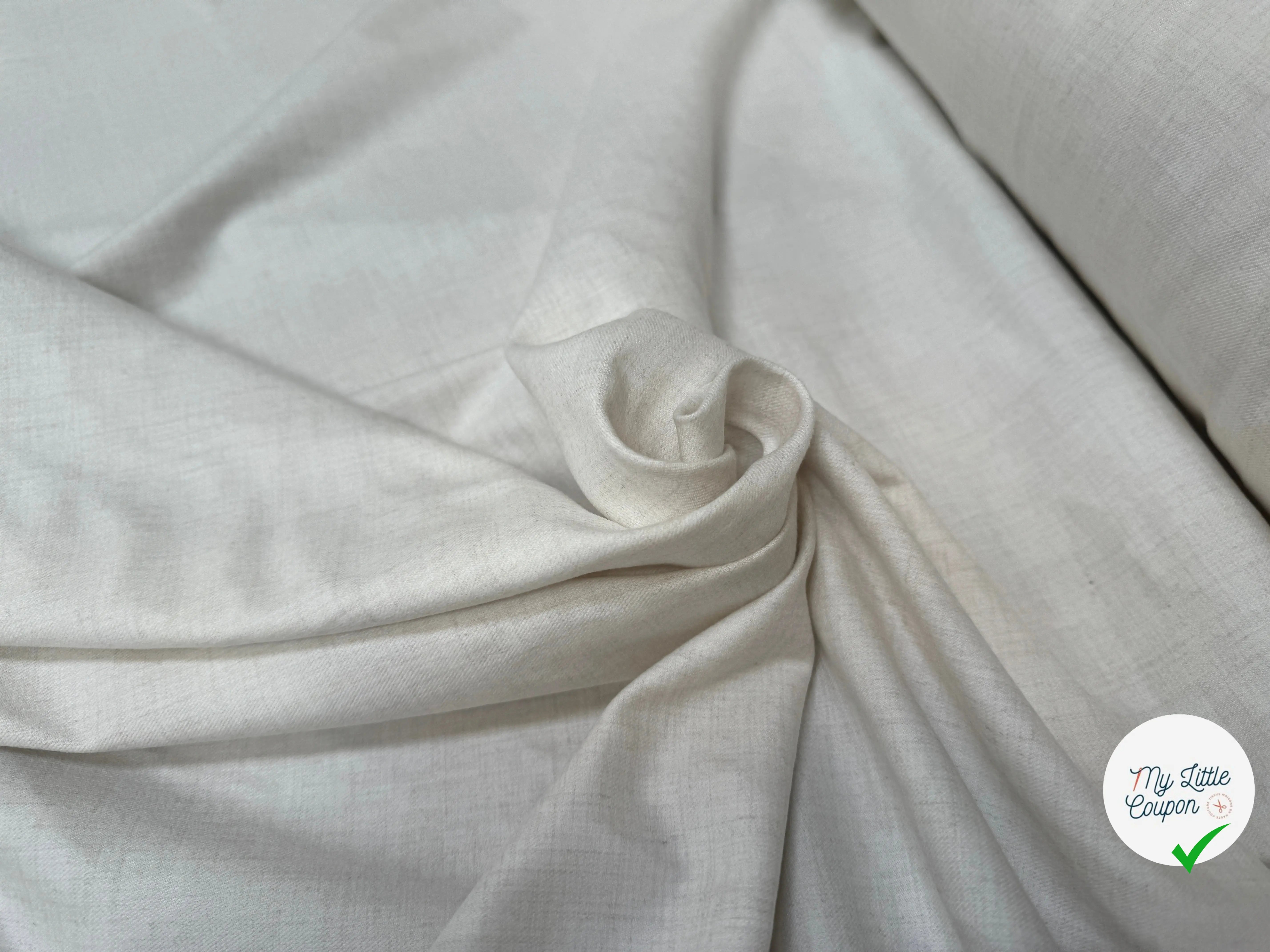 FLANELLE SERGÉE ULTRA DOUCE BLANCHE - My Little Coupon