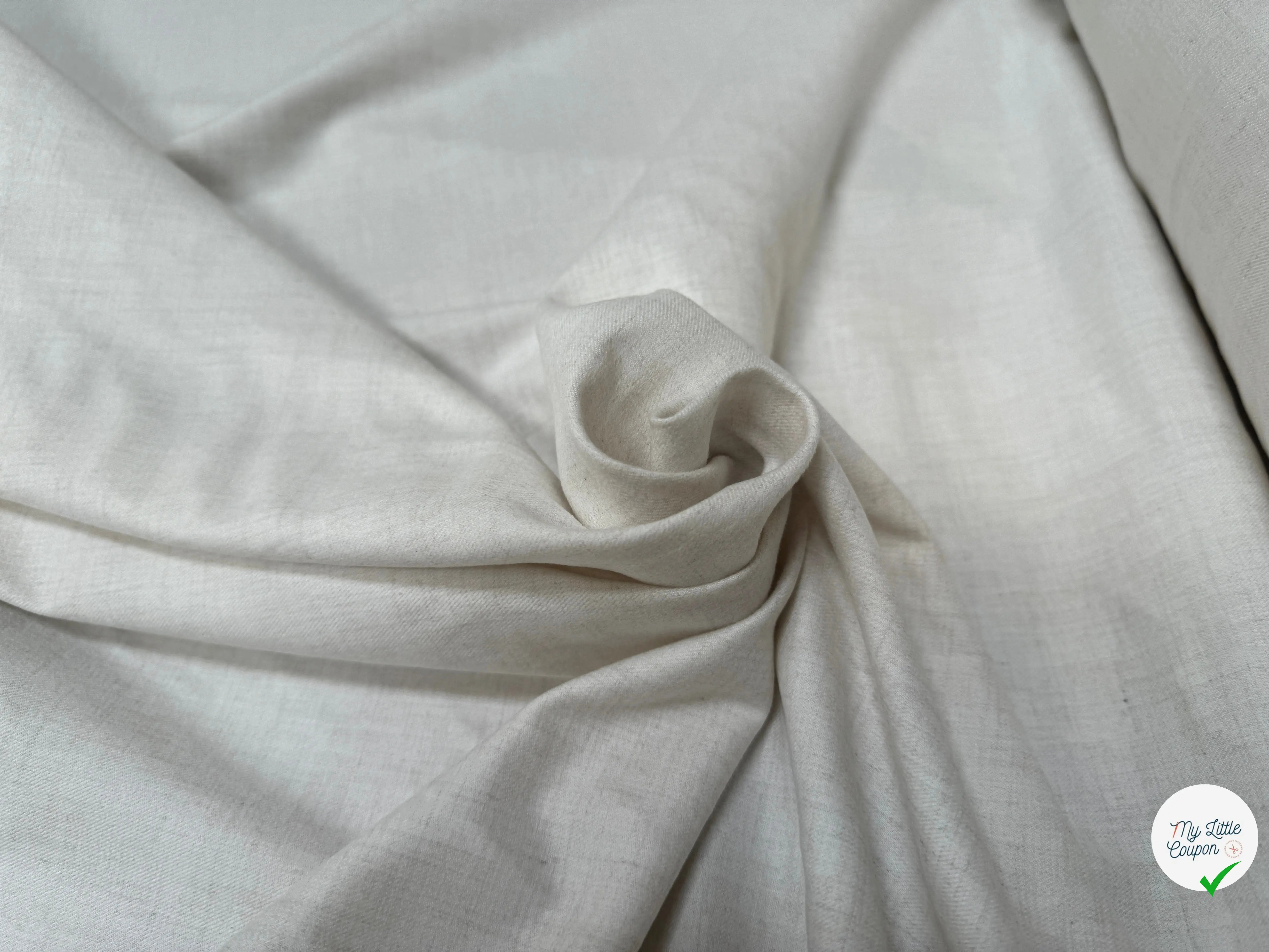 FLANELLE SERGÉE ULTRA DOUCE BLANCHE - My Little Coupon