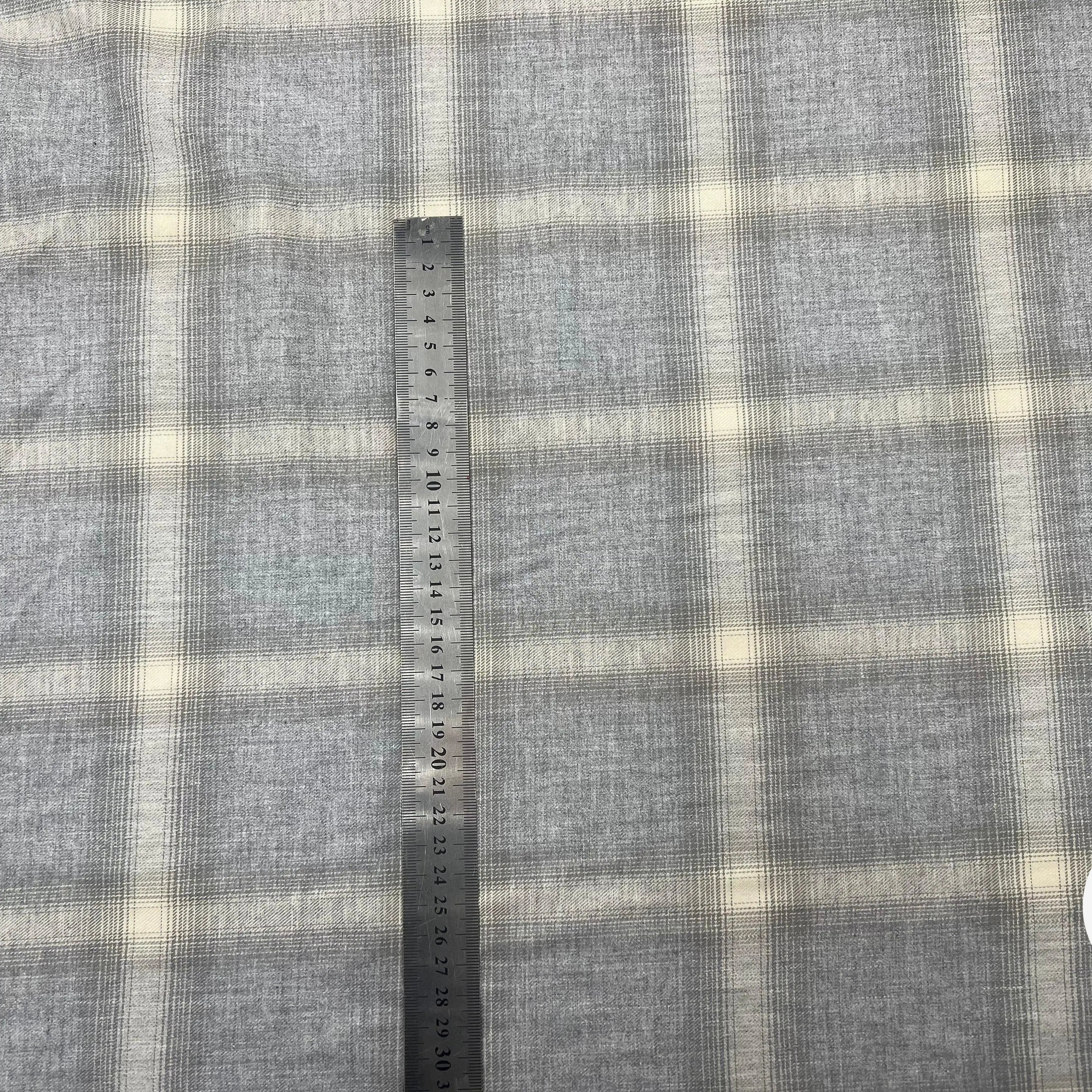 FLANELLETTE DE COTON CARREAUX GRIS PÂLE - My Little Coupon - tissu - coudre