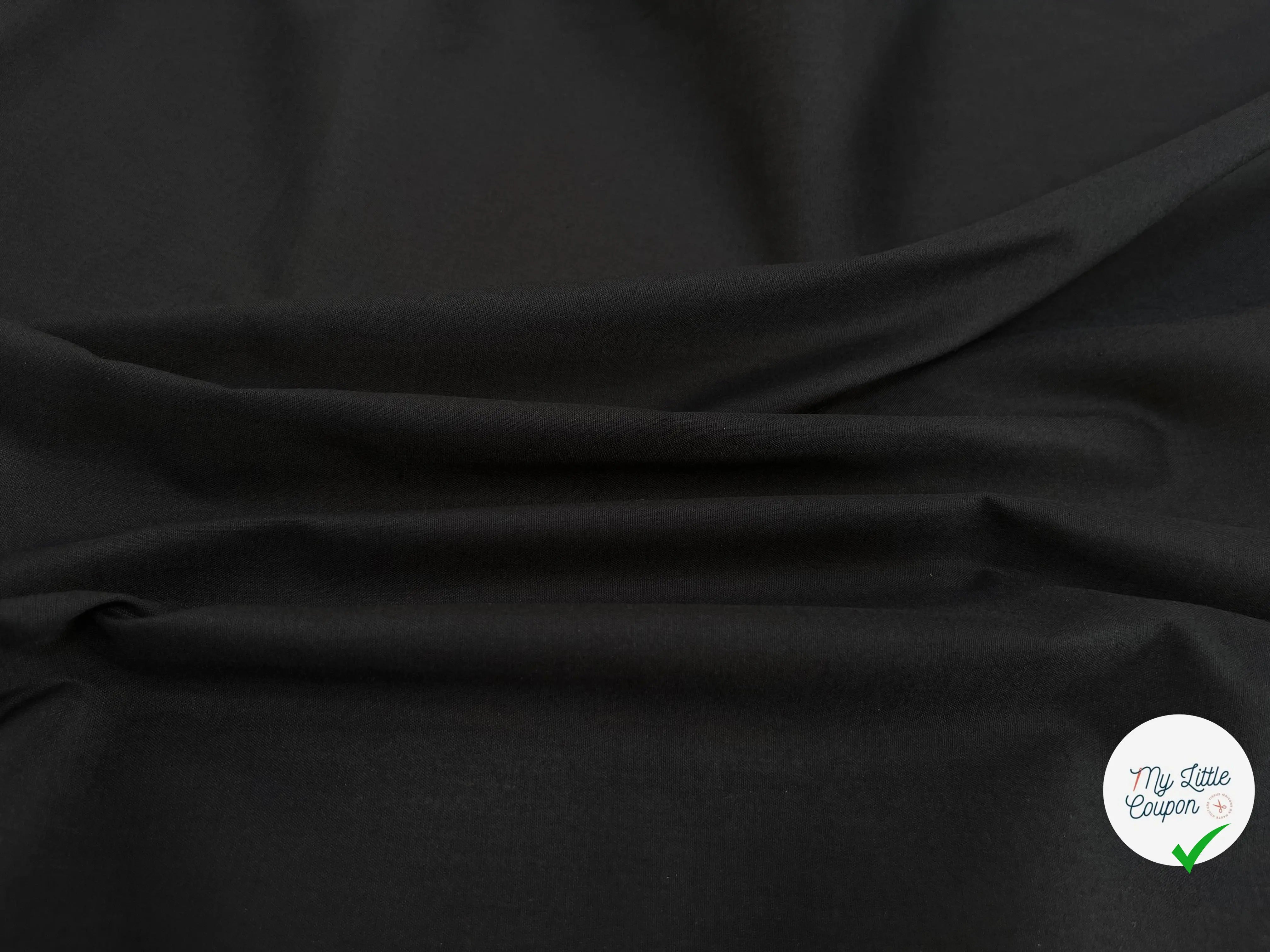 FOND DE POCHE COTON UNI NOIR - My Little Coupon