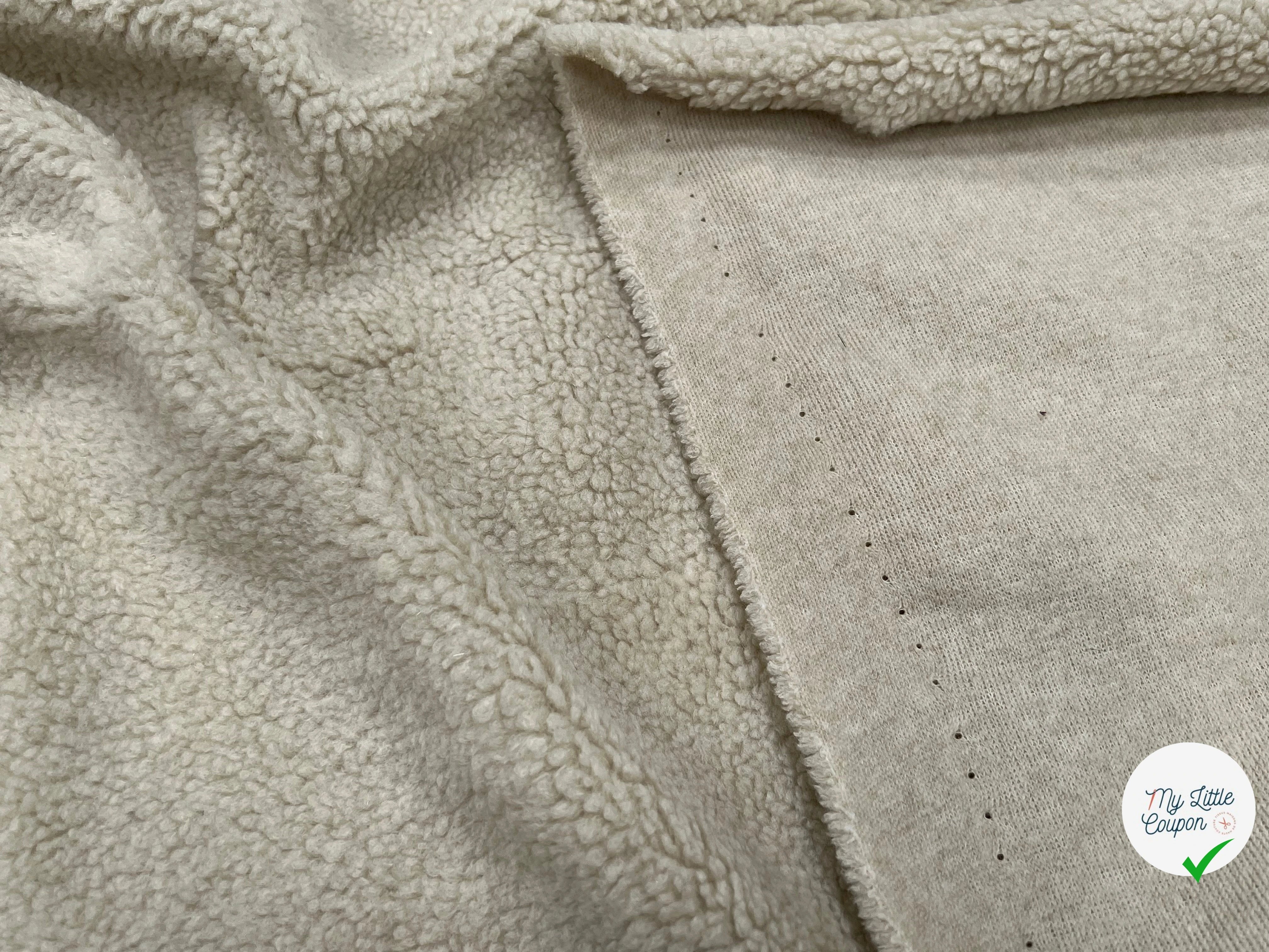 FOURRURE MOUTON ÉCRU ULTRA STRETCH - My Little Coupon