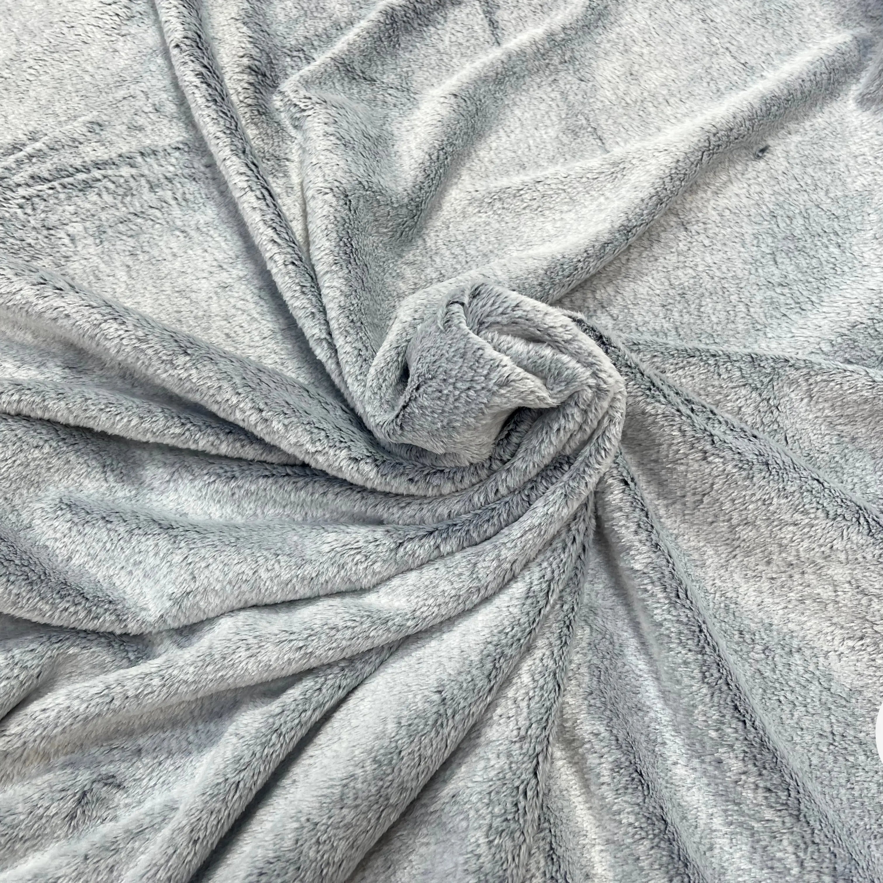 FOURRURE TOUTE DOUCE DOUBLE FACE SNOW BLEU CHINE OEKO TEX MADE IN FRANCE - My Little Coupon