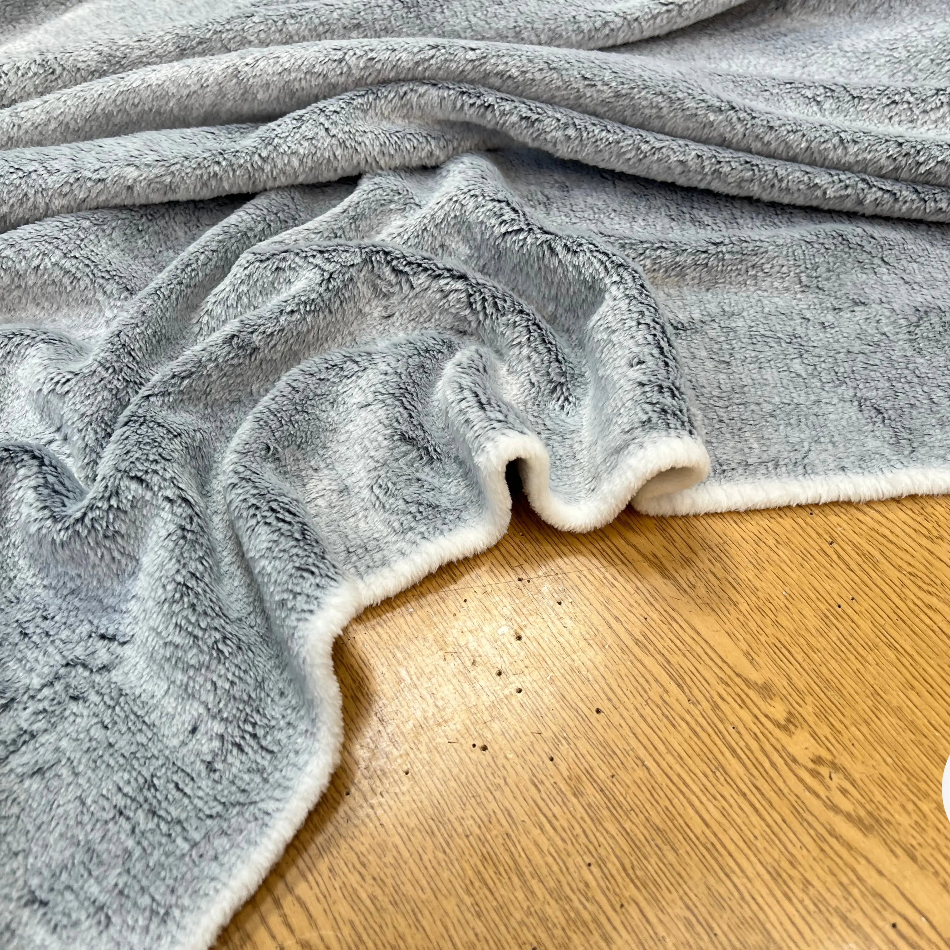 FOURRURE TOUTE DOUCE DOUBLE FACE SNOW BLEU CHINE OEKO TEX MADE IN FRANCE - My Little Coupon