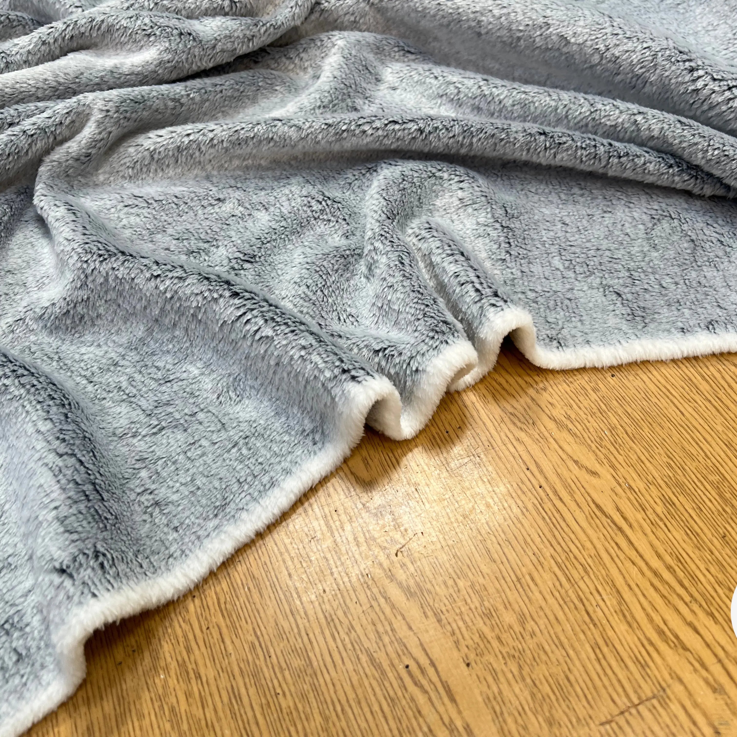 FOURRURE TOUTE DOUCE DOUBLE FACE SNOW BLEU CHINE OEKO TEX MADE IN FRANCE - My Little Coupon