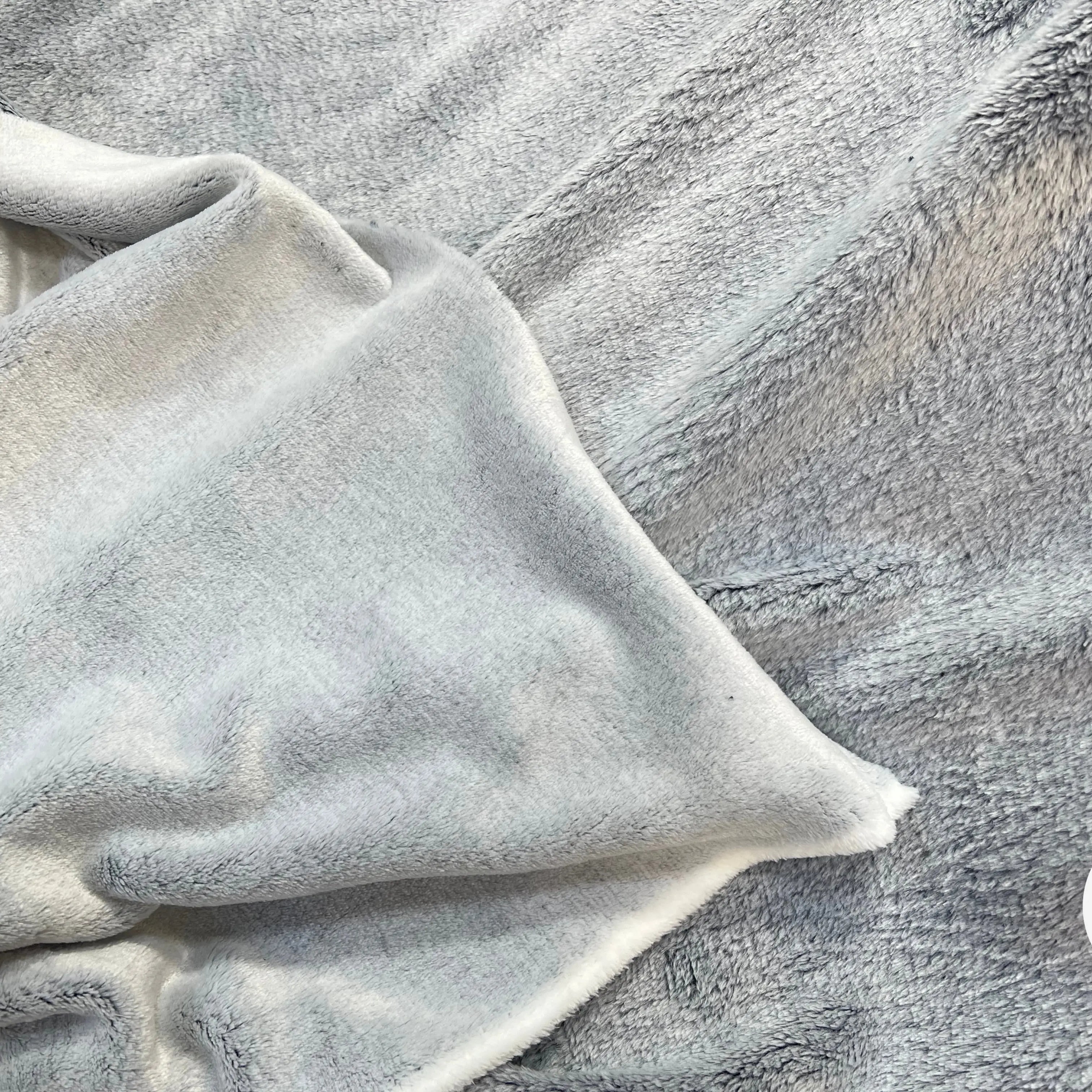 FOURRURE TOUTE DOUCE DOUBLE FACE SNOW BLEU CHINE OEKO TEX MADE IN FRANCE - My Little Coupon