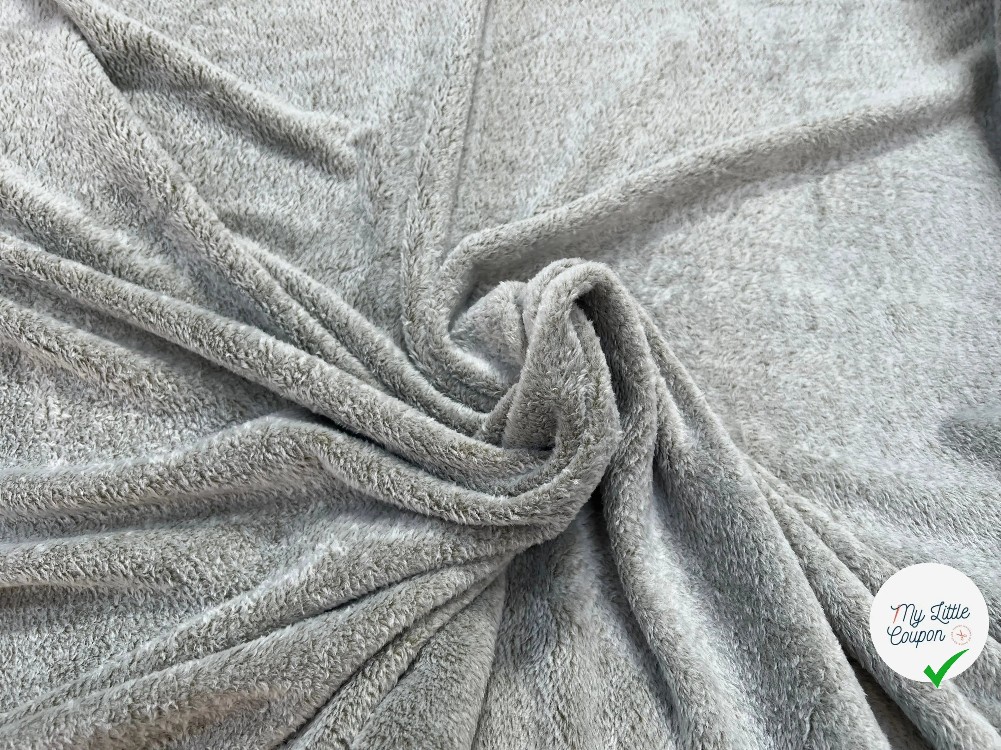 FOURRURE TOUTE DOUCE DOUBLE FACE SNOW KAKI OEKO TEX MADE IN FRANCE - My Little Coupon