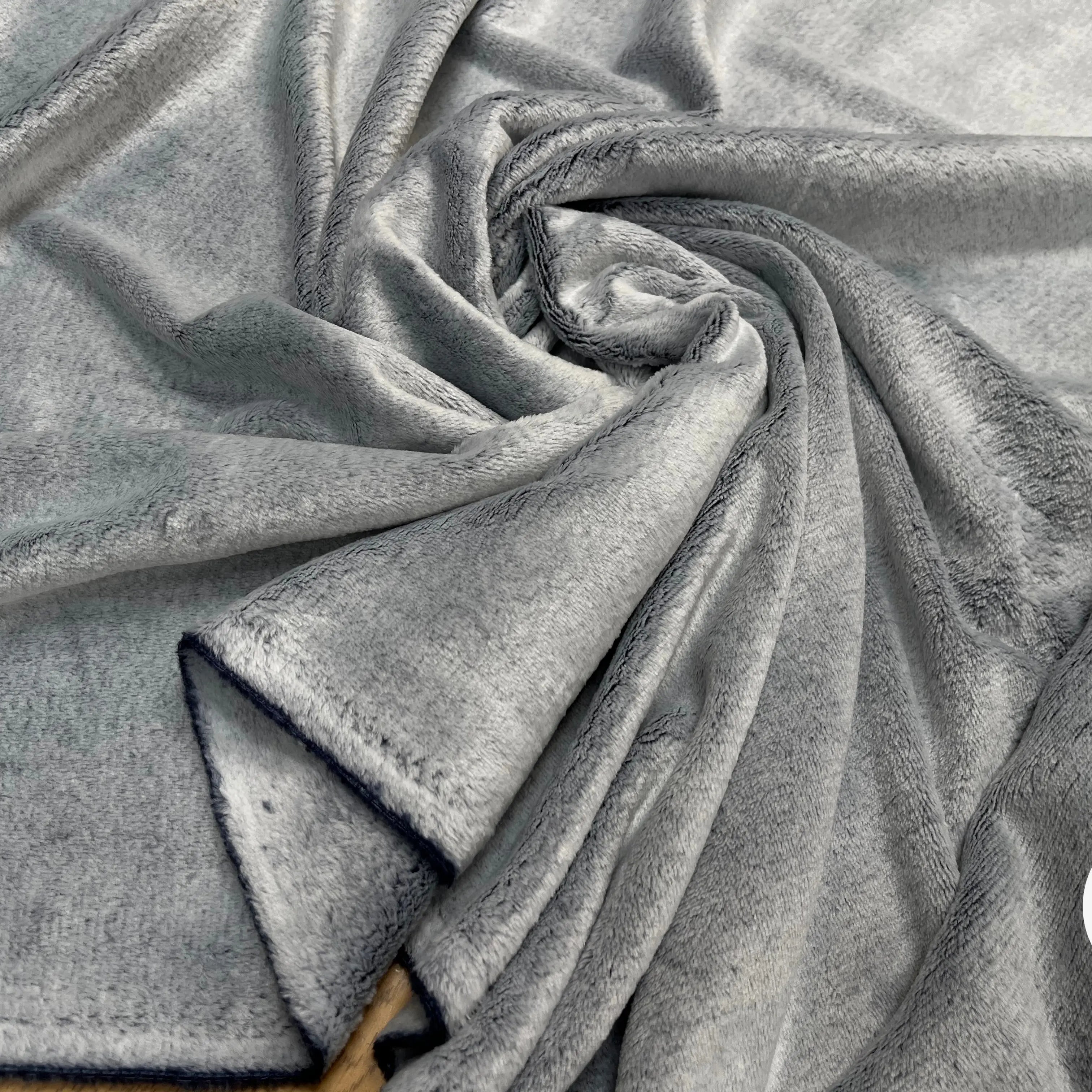 FOURRURE TOUTE DOUCE DOUBLE FACE SNOW NAVY OEKO TEXMADE IN FRANCE - My Little Coupon