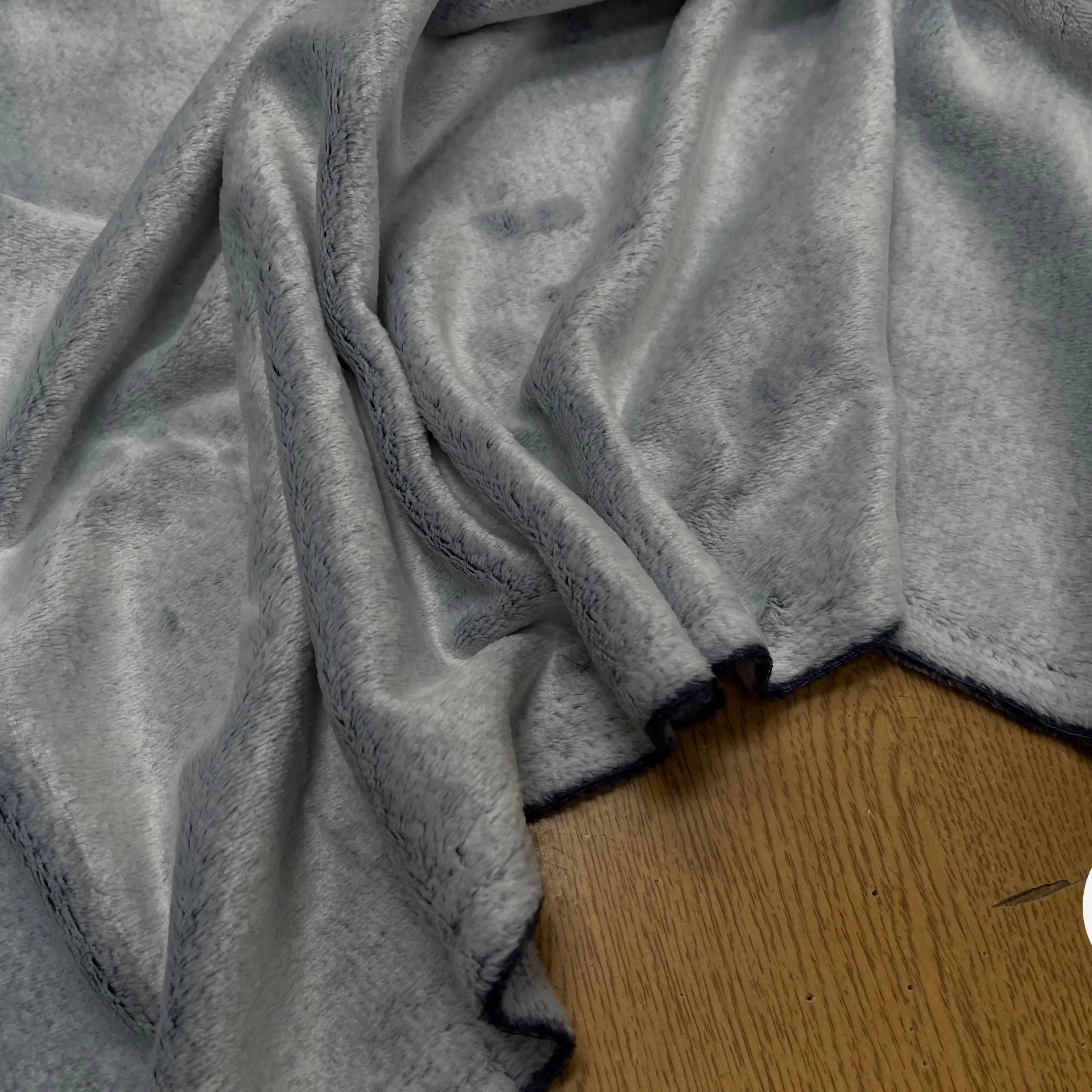 FOURRURE TOUTE DOUCE DOUBLE FACE SNOW NAVY OEKO TEXMADE IN FRANCE - My Little Coupon