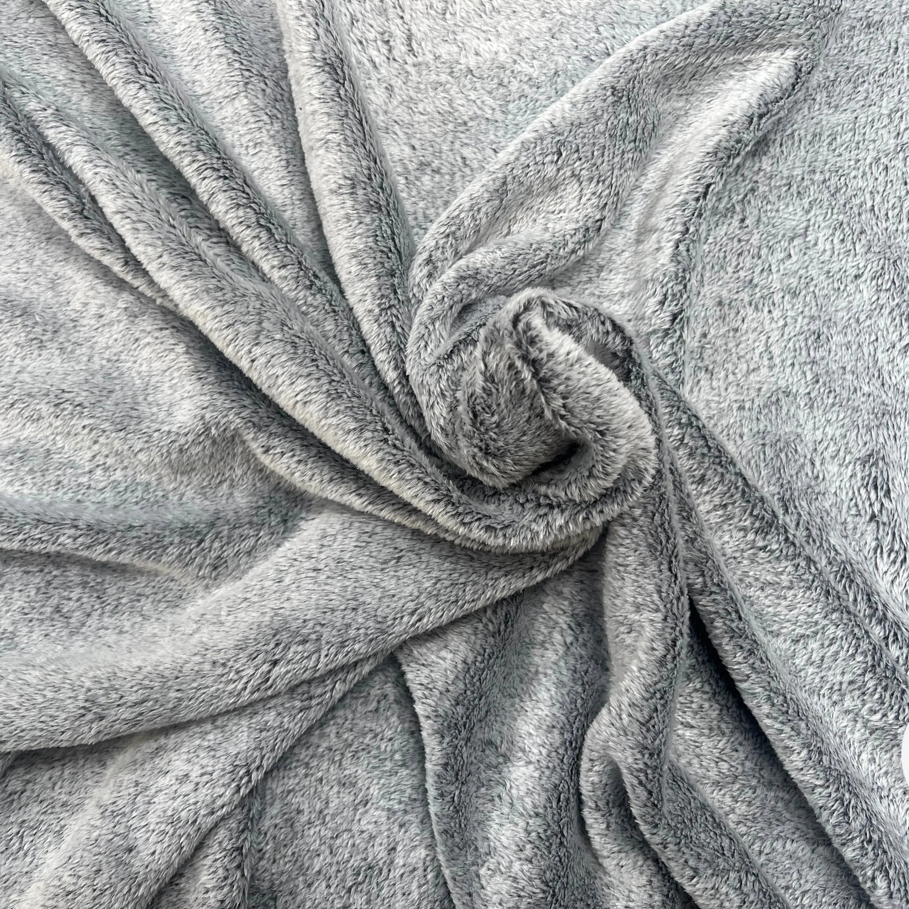 FOURRURE TOUTE DOUCE DOUBLE FACE SNOW NOIR CHINE OEKO TEX MADE IN FRANCE - My Little Coupon