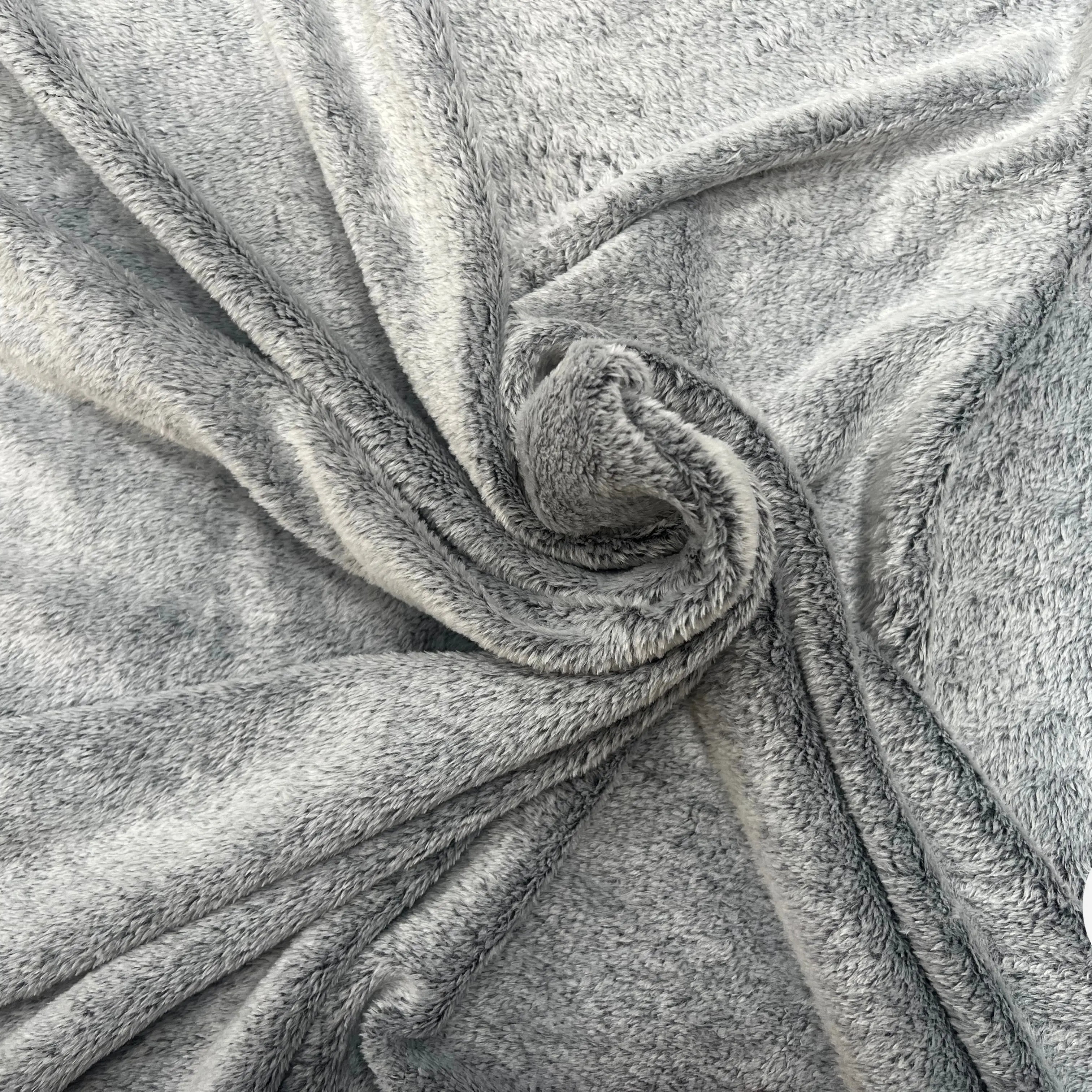 FOURRURE TOUTE DOUCE DOUBLE FACE SNOW NOIR CHINE OEKO TEX MADE IN FRANCE - My Little Coupon