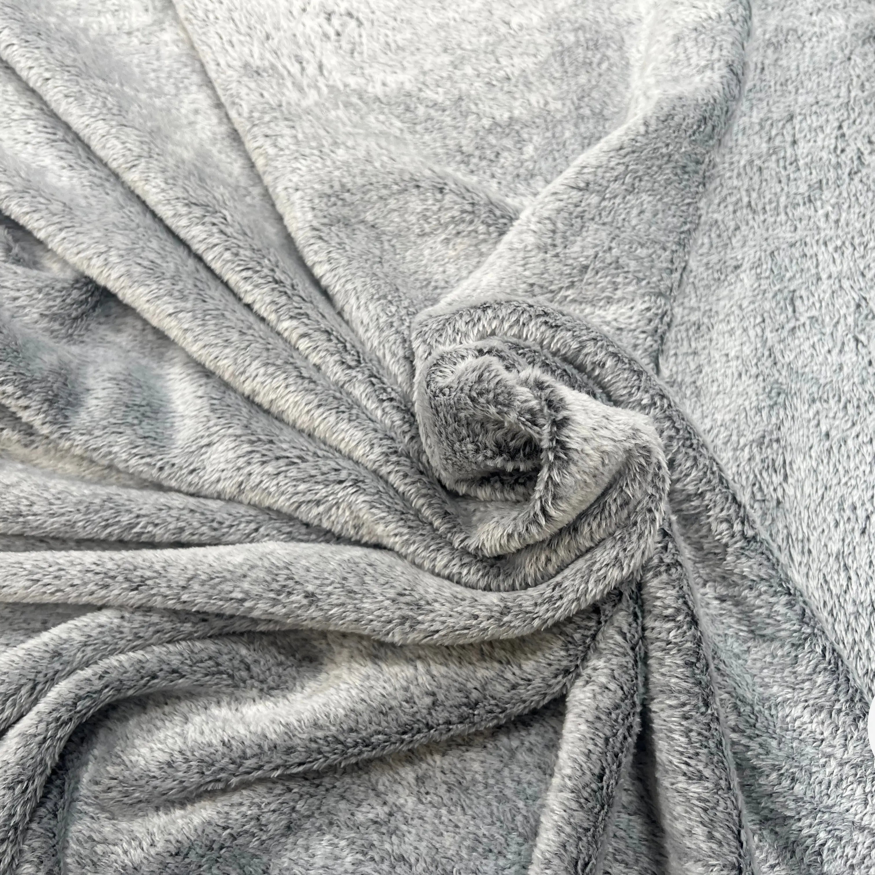 FOURRURE TOUTE DOUCE DOUBLE FACE SNOW NOIR CHINE OEKO TEX MADE IN FRANCE - My Little Coupon