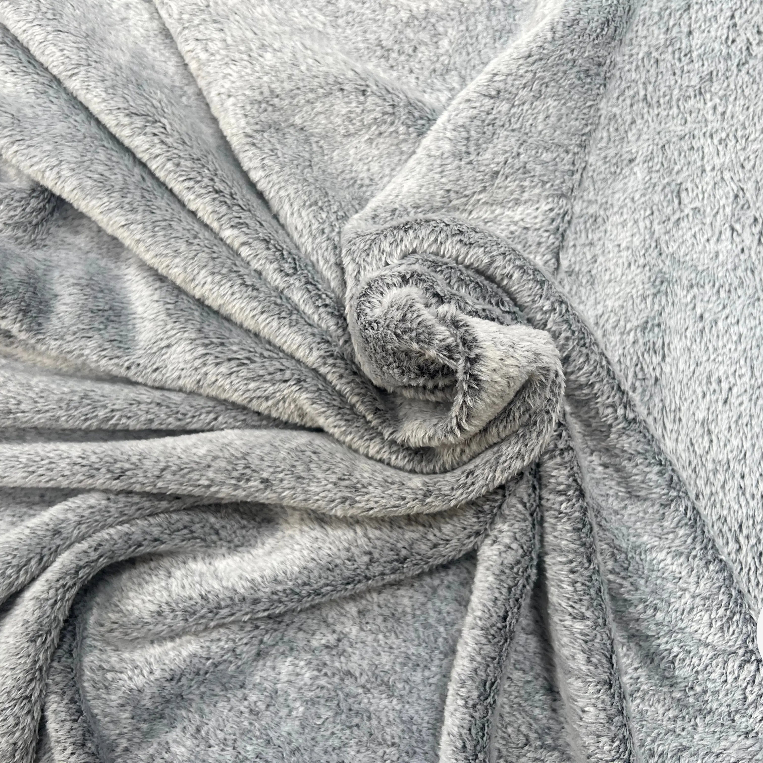 FOURRURE TOUTE DOUCE DOUBLE FACE SNOW NOIR CHINE OEKO TEX MADE IN FRANCE - My Little Coupon