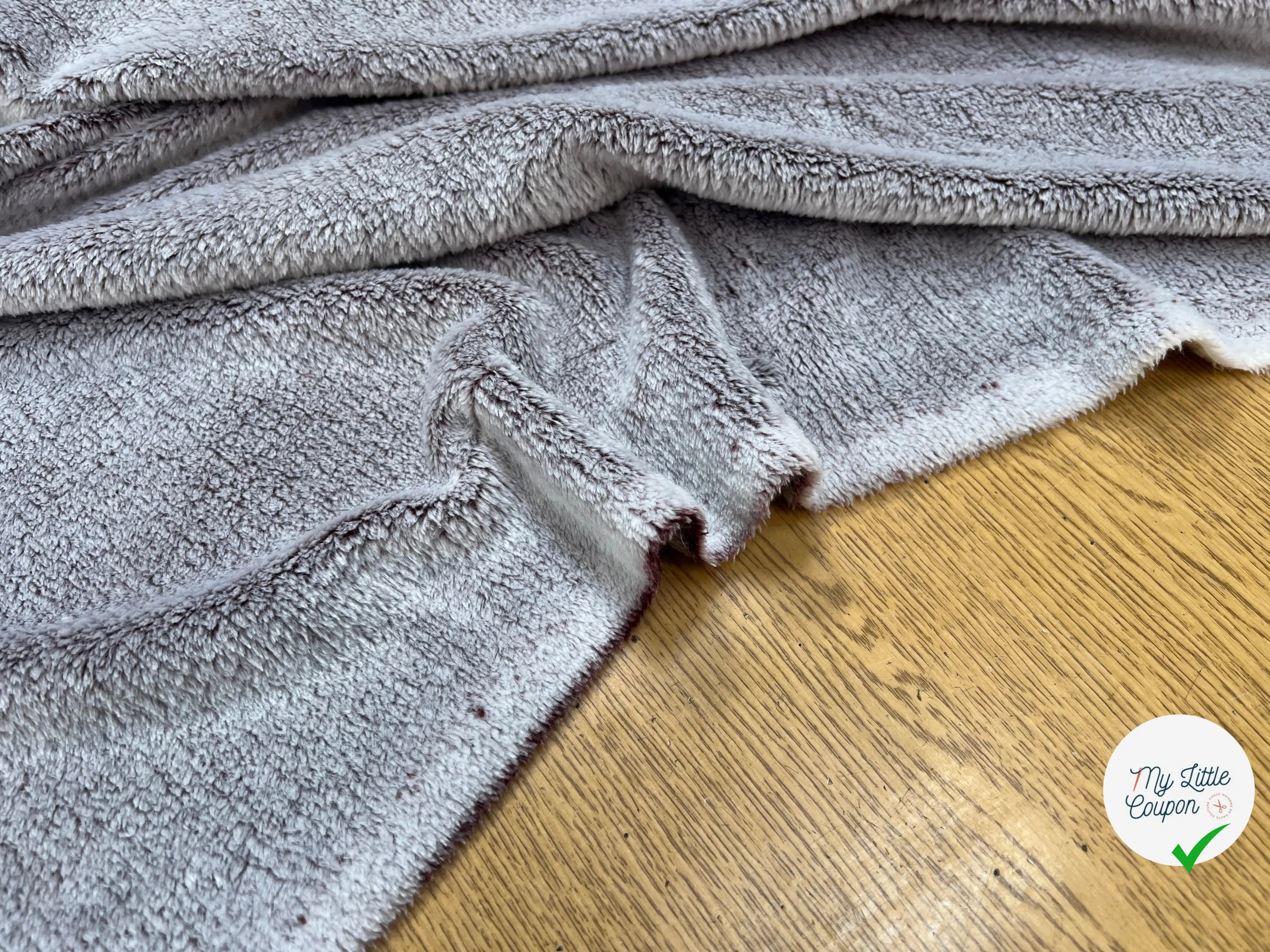 FOURRURE TOUTE DOUCE DOUBLE FACE SNOW PRUNE CHINE OEKO TEX MADE IN FRANCE - My Little Coupon