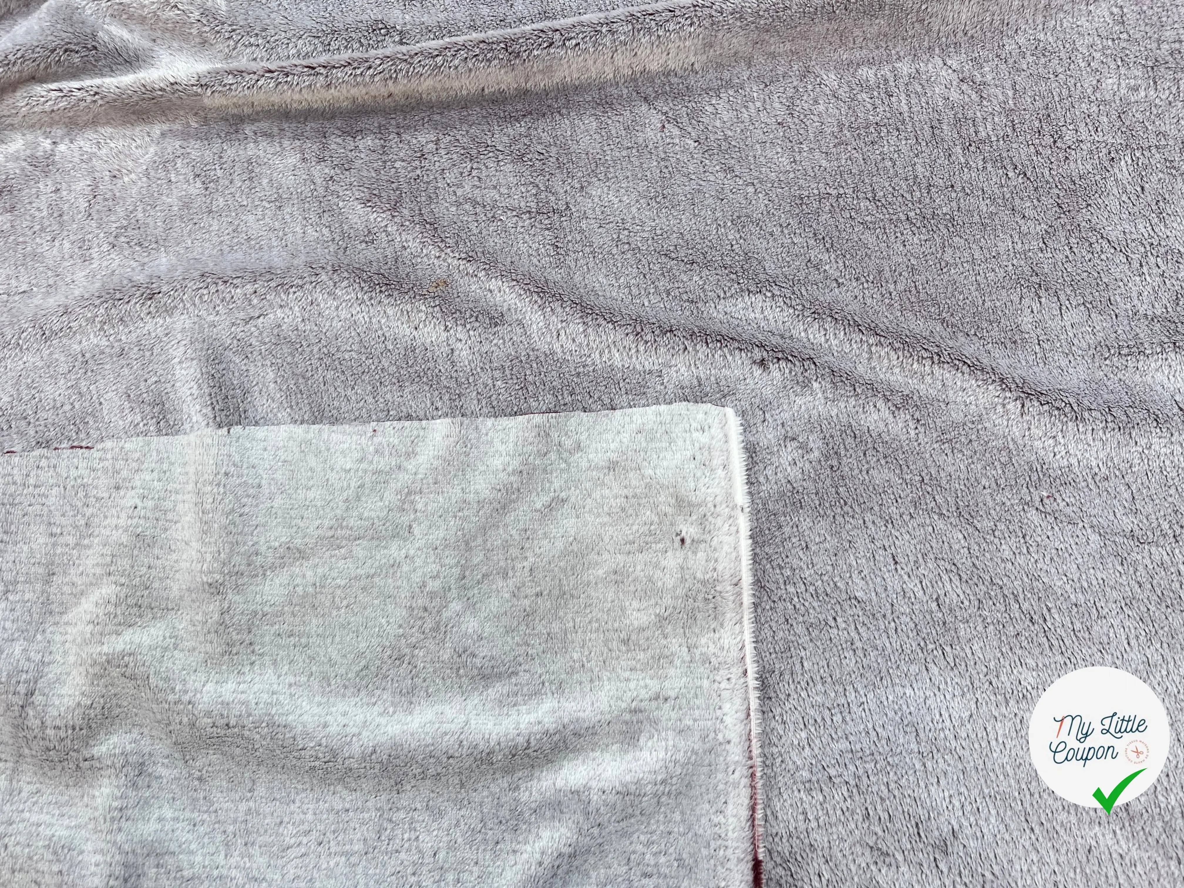 FOURRURE TOUTE DOUCE DOUBLE FACE SNOW PRUNE CHINE OEKO TEX MADE IN FRANCE - My Little Coupon