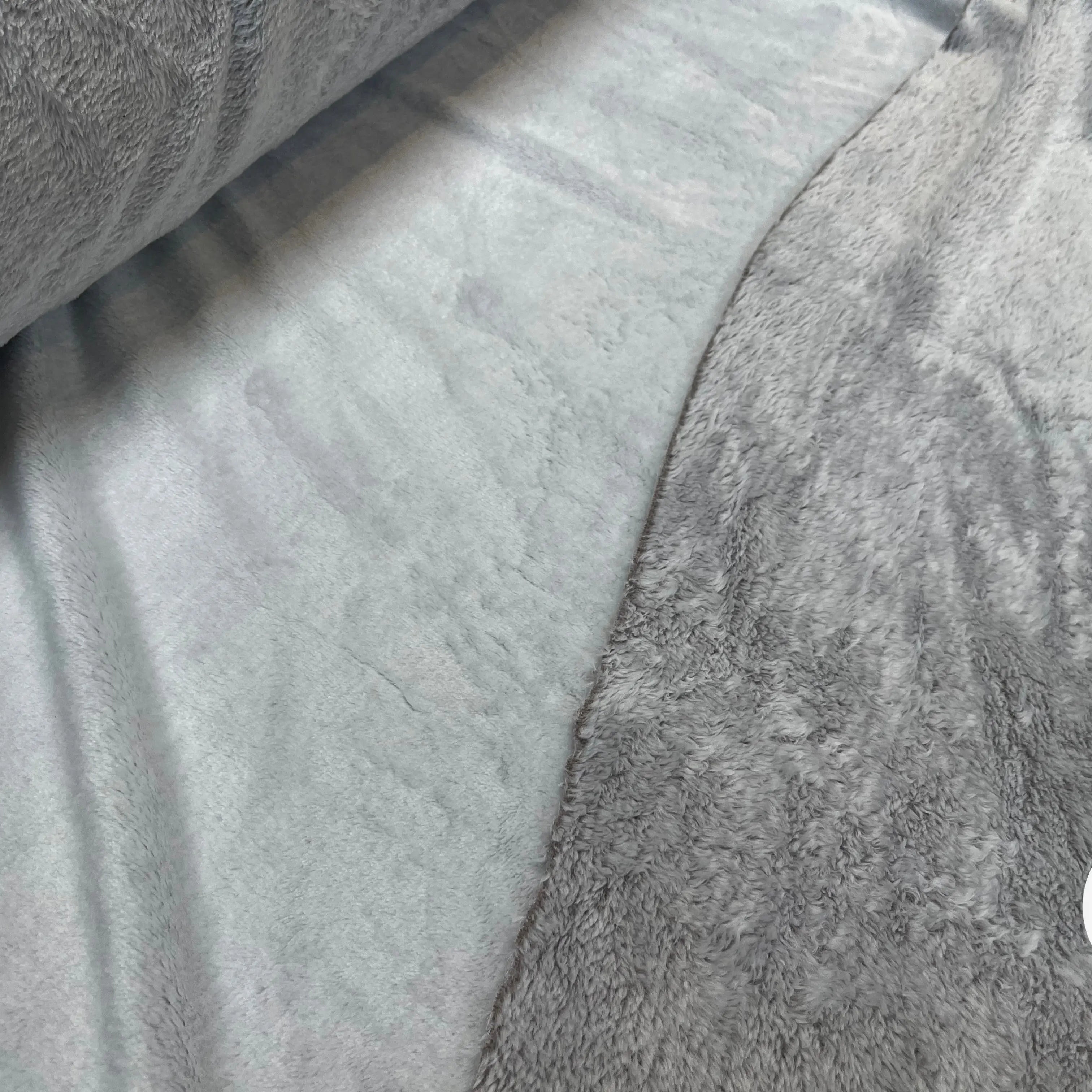 FOURRURE TOUTE DOUCE DOUBLE FACE SNOW TAUPE OEKO TEX MADE IN FRANCE - My Little Coupon