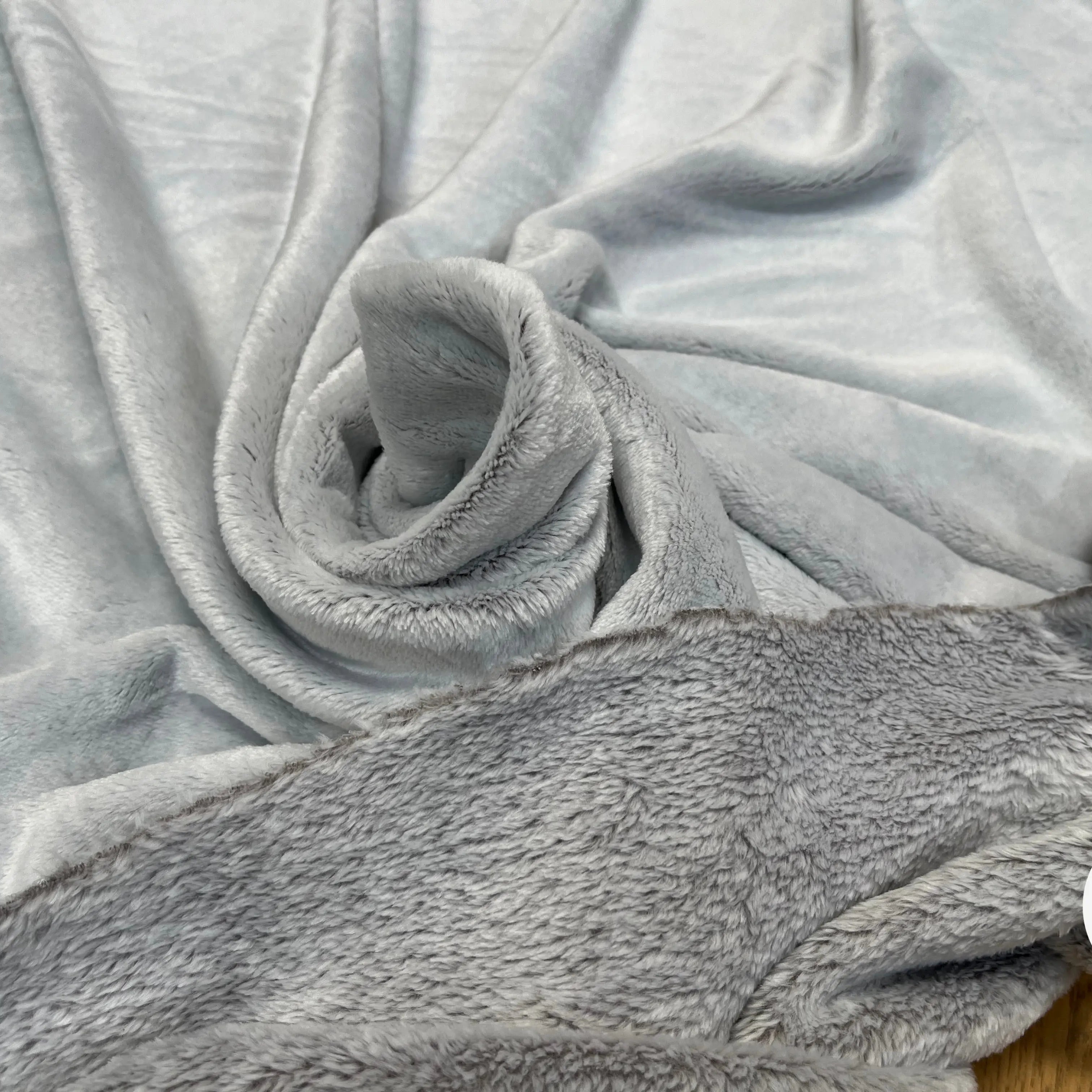 FOURRURE TOUTE DOUCE DOUBLE FACE SNOW TAUPE OEKO TEX MADE IN FRANCE - My Little Coupon