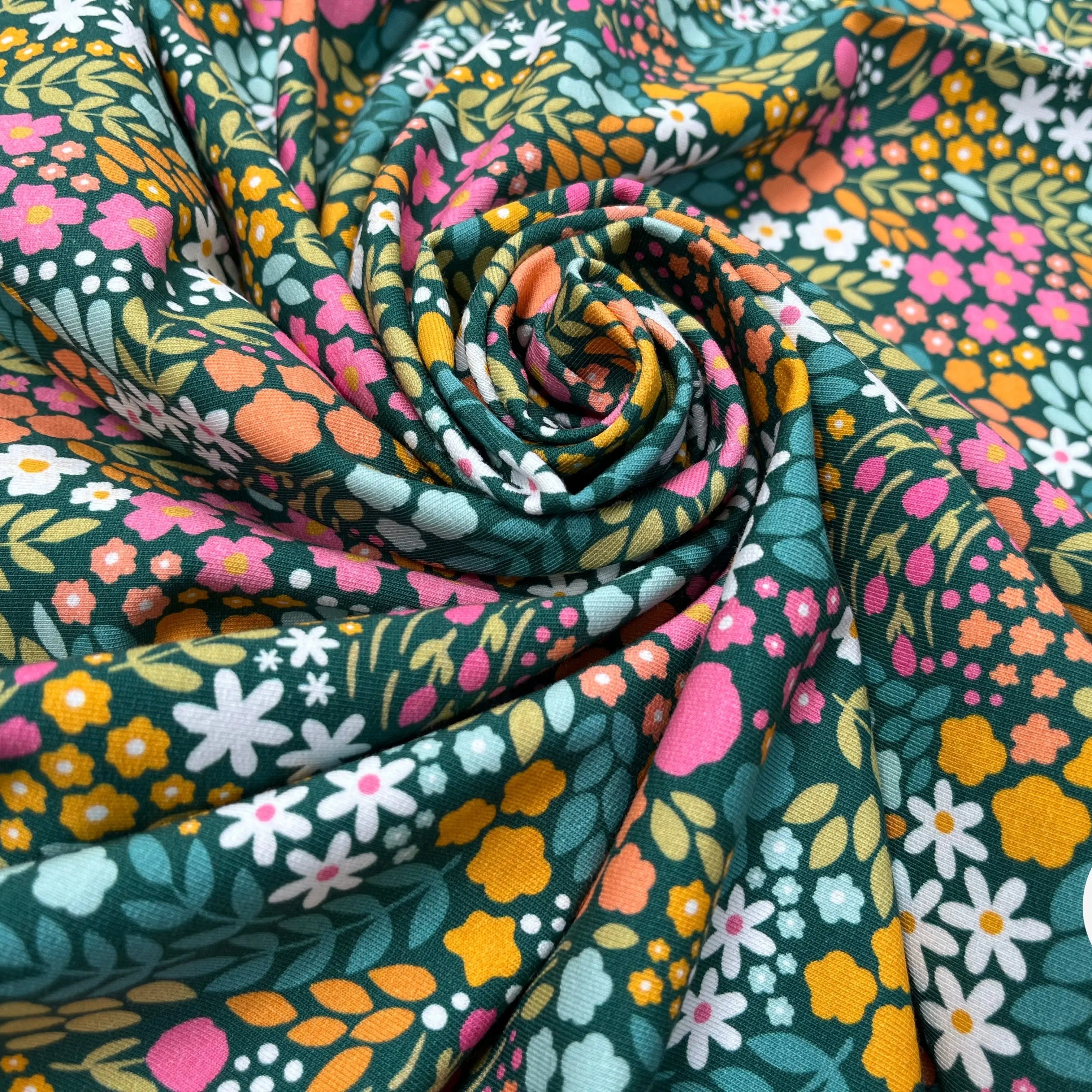 FRENCH TERRY FLEURI COTON MUTILCOLORE - My Little Coupon