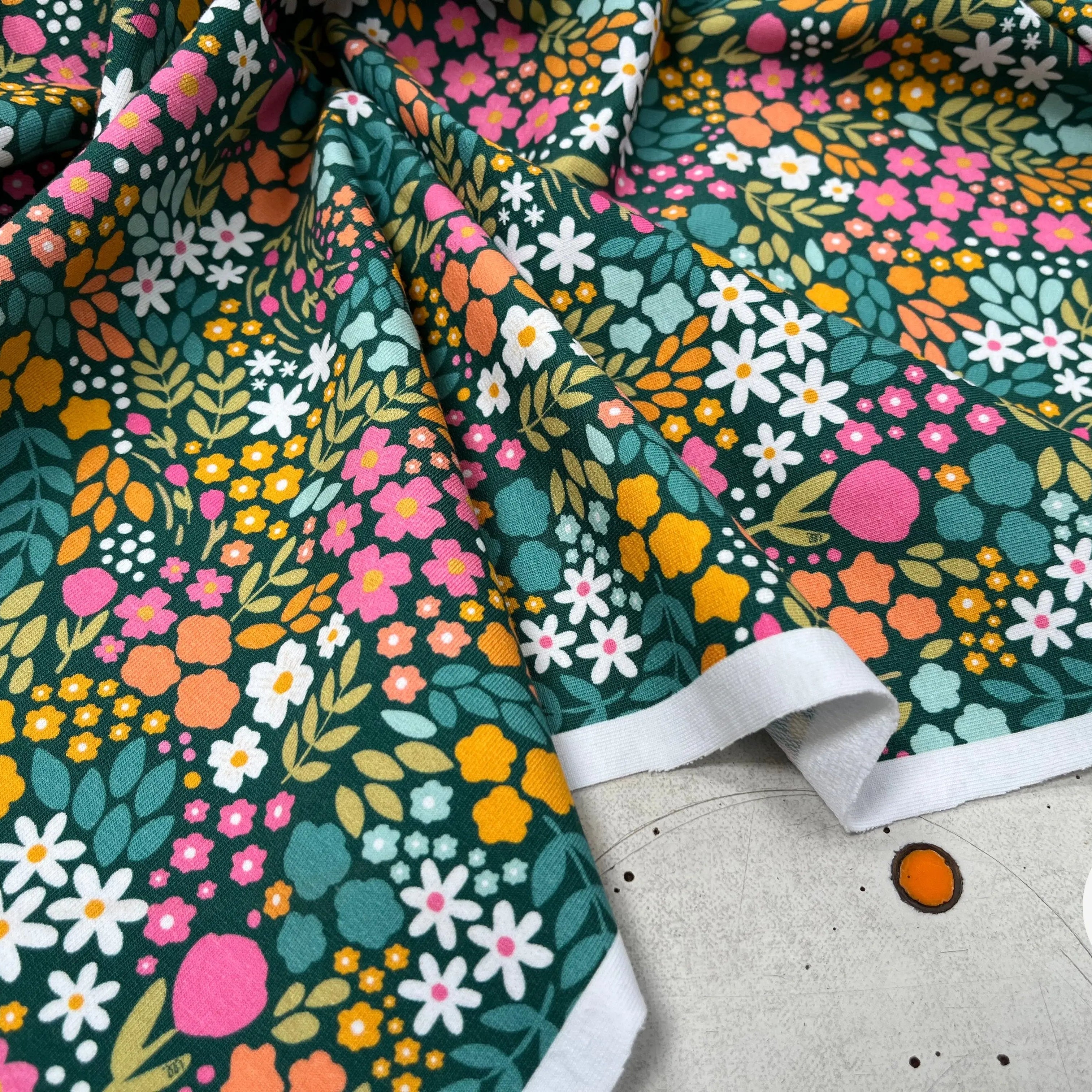 FRENCH TERRY FLEURI COTON MUTILCOLORE - My Little Coupon