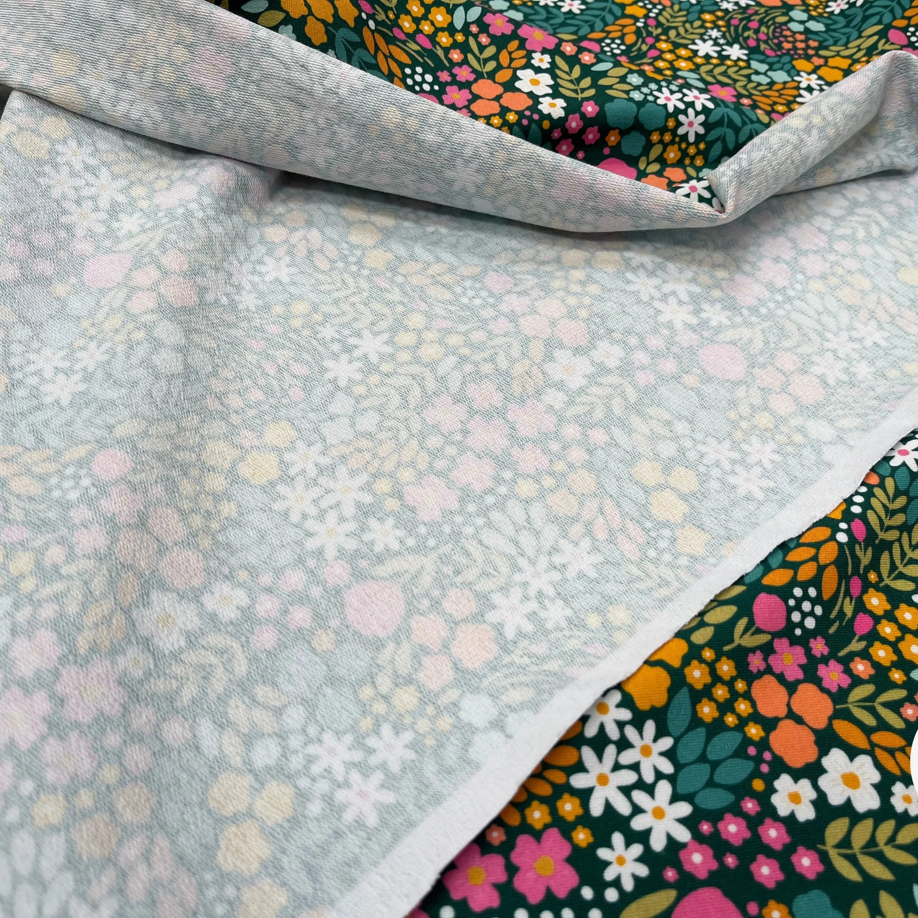 FRENCH TERRY FLEURI COTON MUTILCOLORE - My Little Coupon