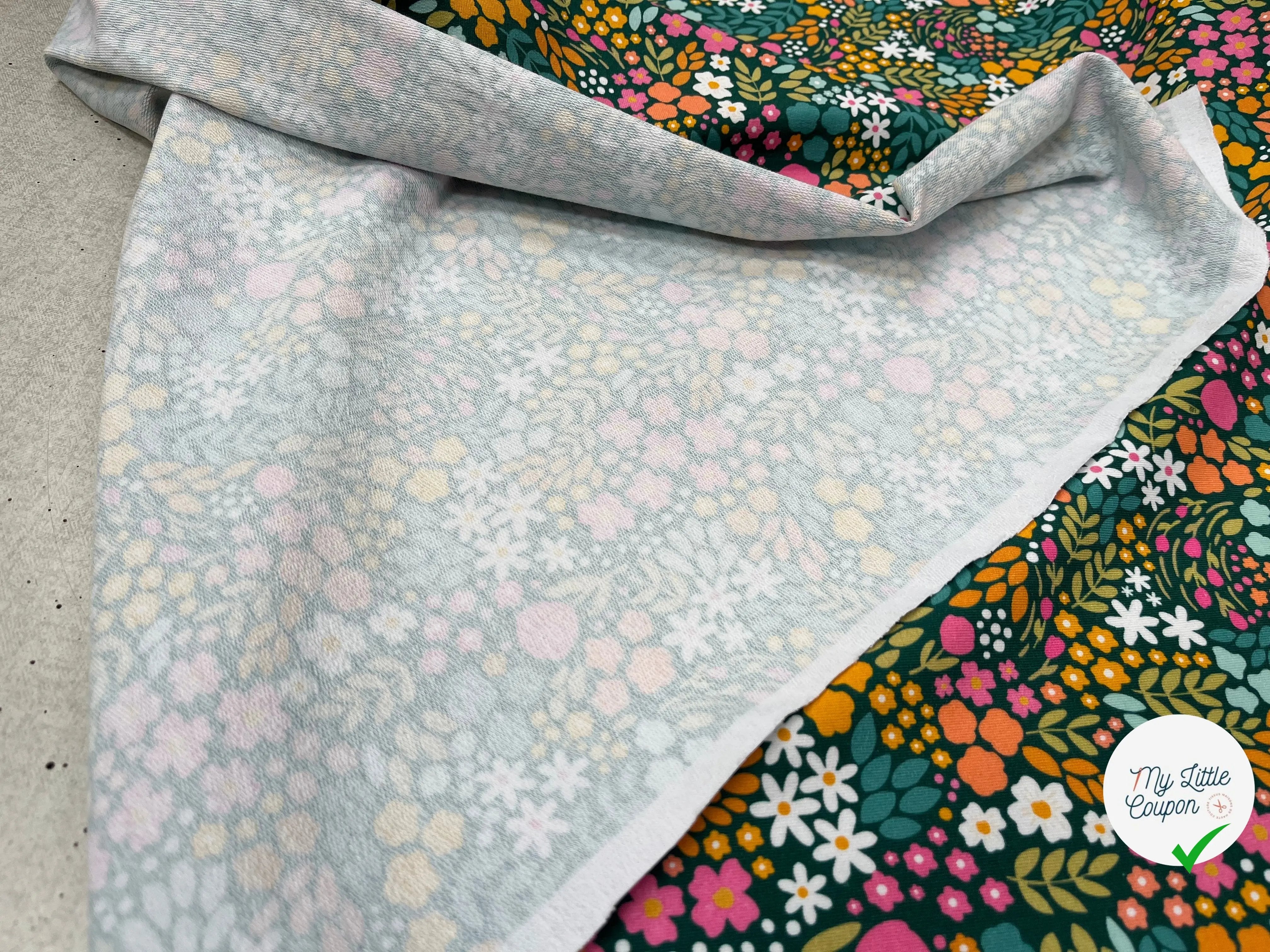 FRENCH TERRY FLEURI COTON MUTILCOLORE - My Little Coupon