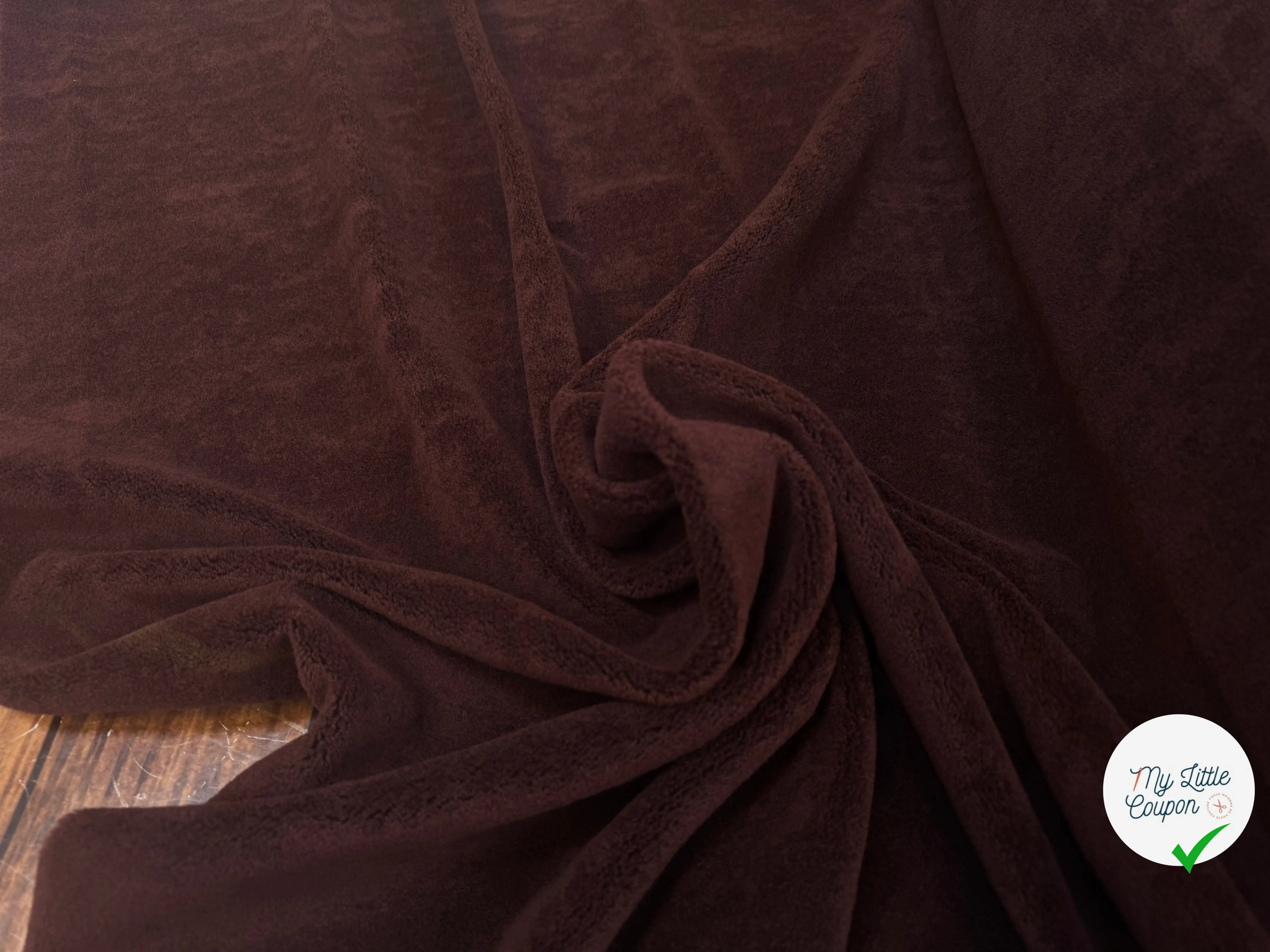 FUR WOOL LIE DE VIN BROWN - My Little Coupon