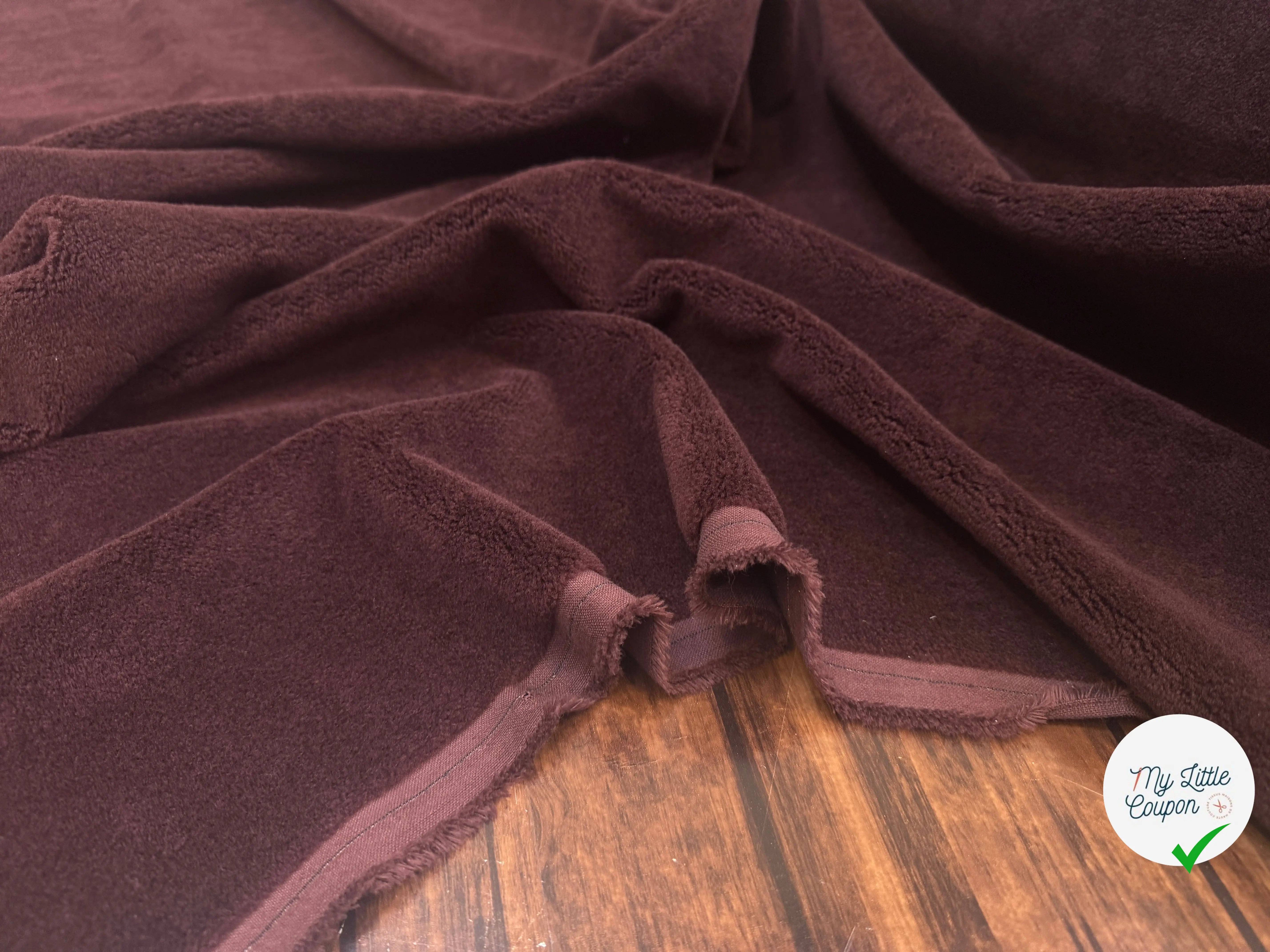FUR WOOL LIE DE VIN BROWN - My Little Coupon