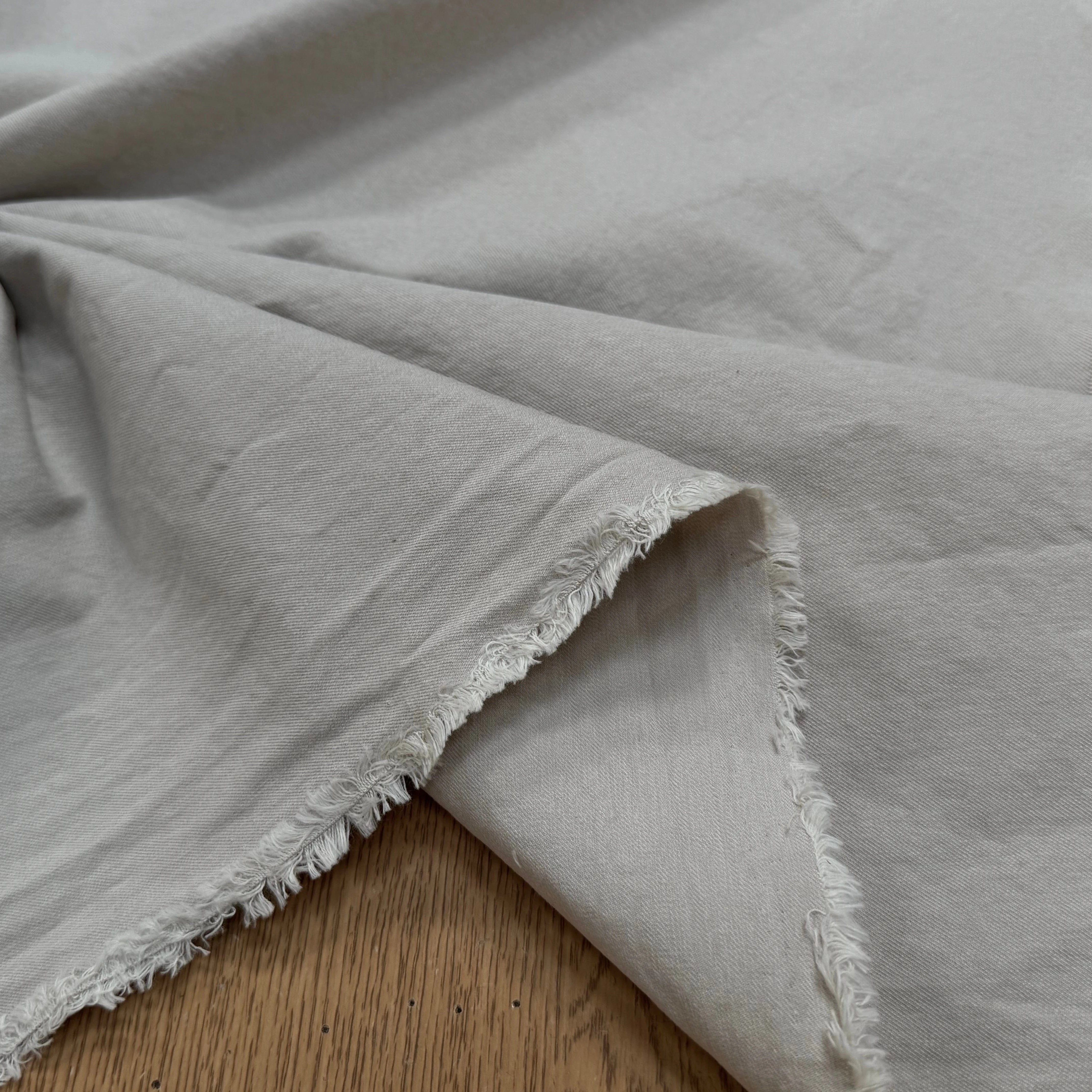 GABARDINE 100% COTON SABLÉE ESPRIT DENIM ULTRA BELLE BEIGE CLAIR - My Little Coupon
