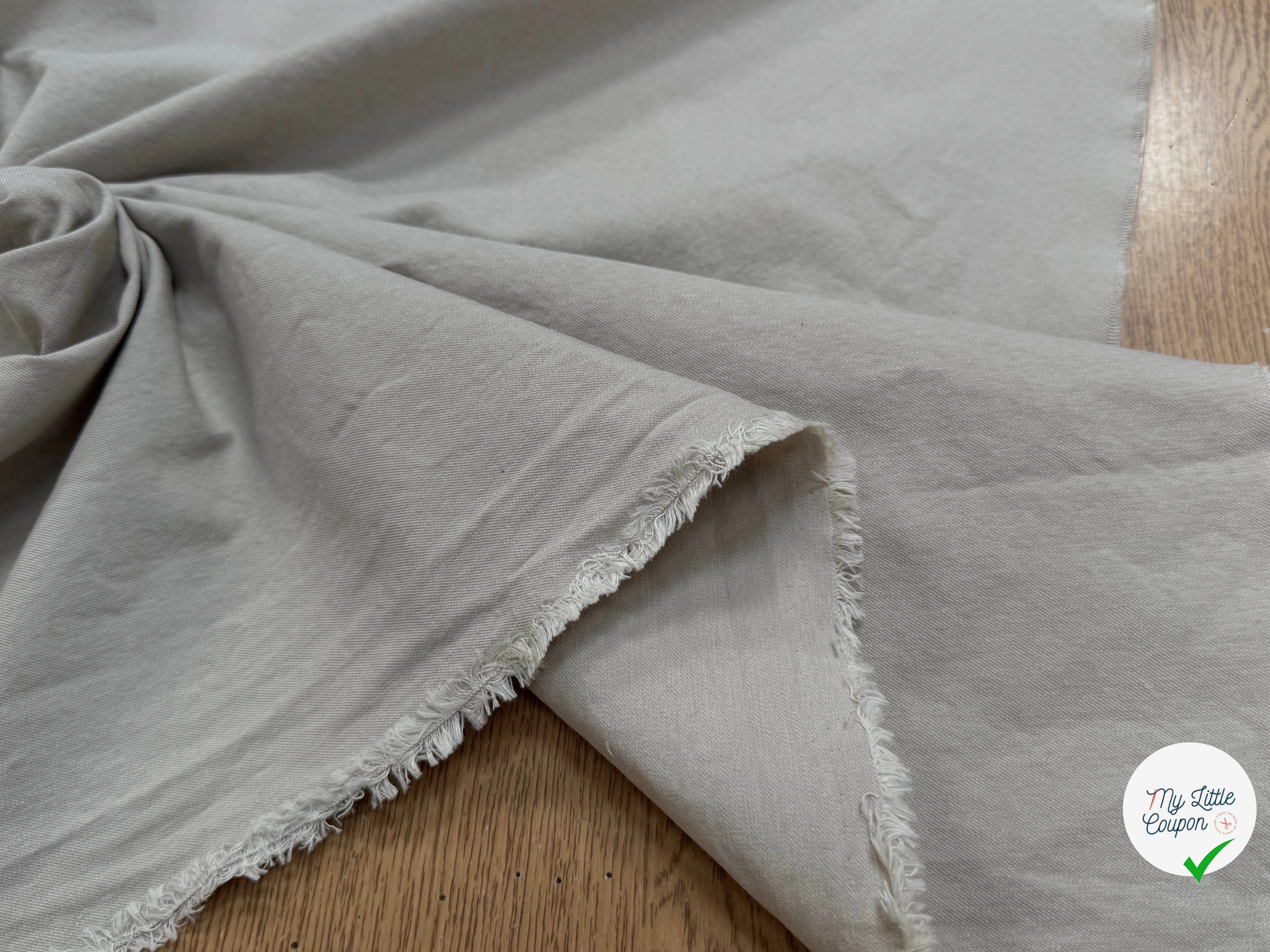 GABARDINE 100% COTON SABLÉE ESPRIT DENIM ULTRA BELLE BEIGE CLAIR - My Little Coupon