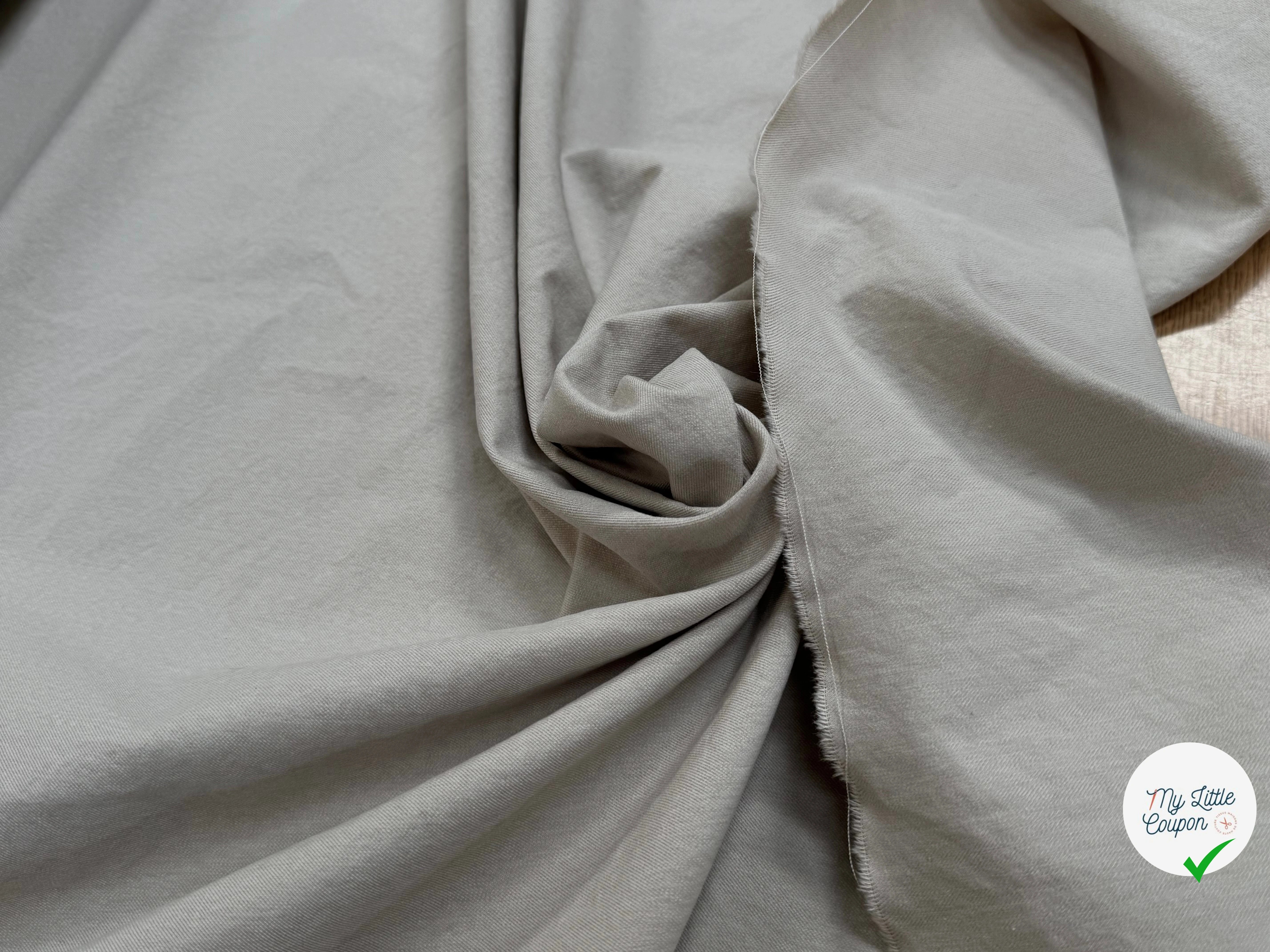GABARDINE 100% COTON SABLÉE ESPRIT DENIM ULTRA BELLE BEIGE CLAIR - My Little Coupon