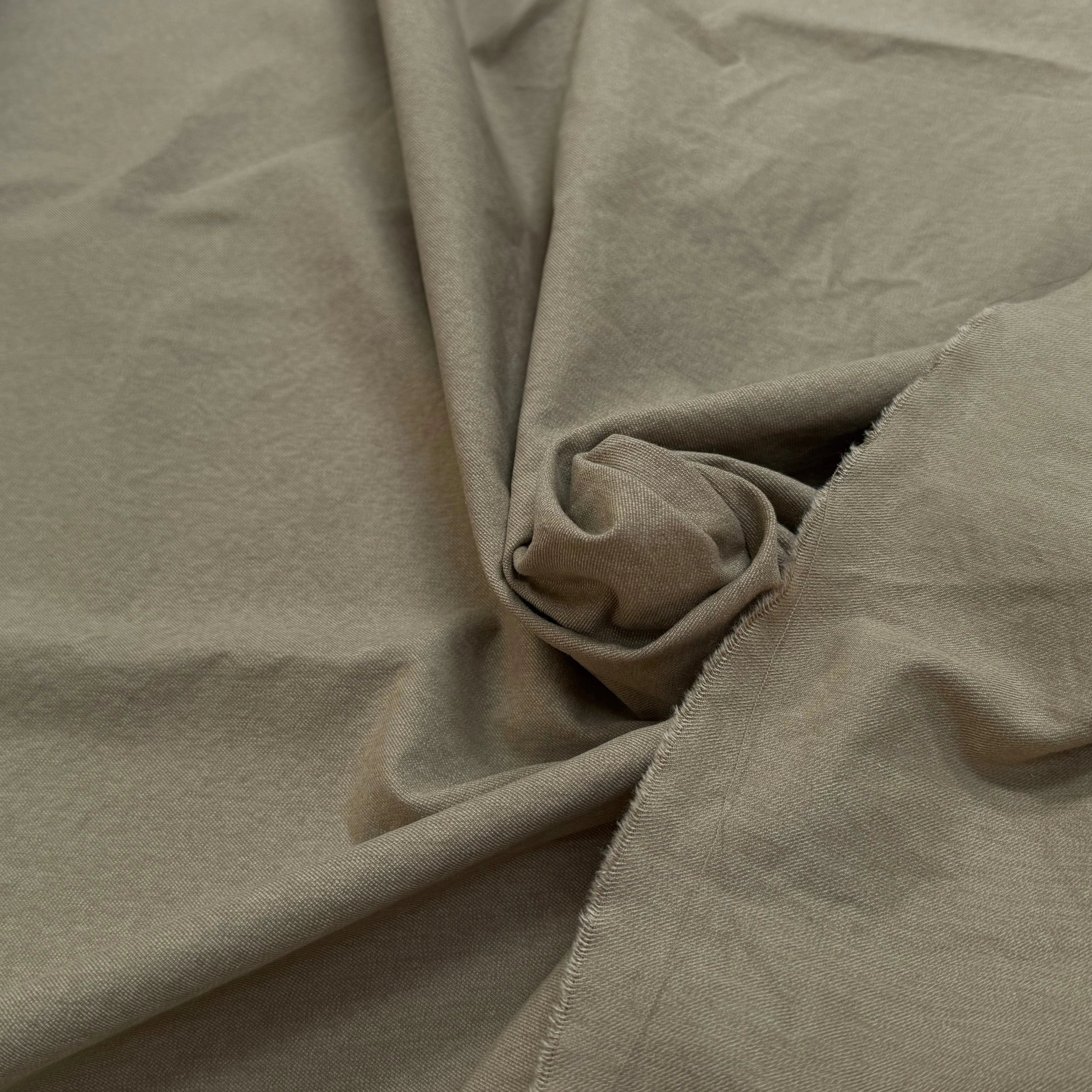 GABARDINE 100% COTON SABLÉE ESPRIT DENIM ULTRA BELLE BEIGE TAUPE - My Little Coupon