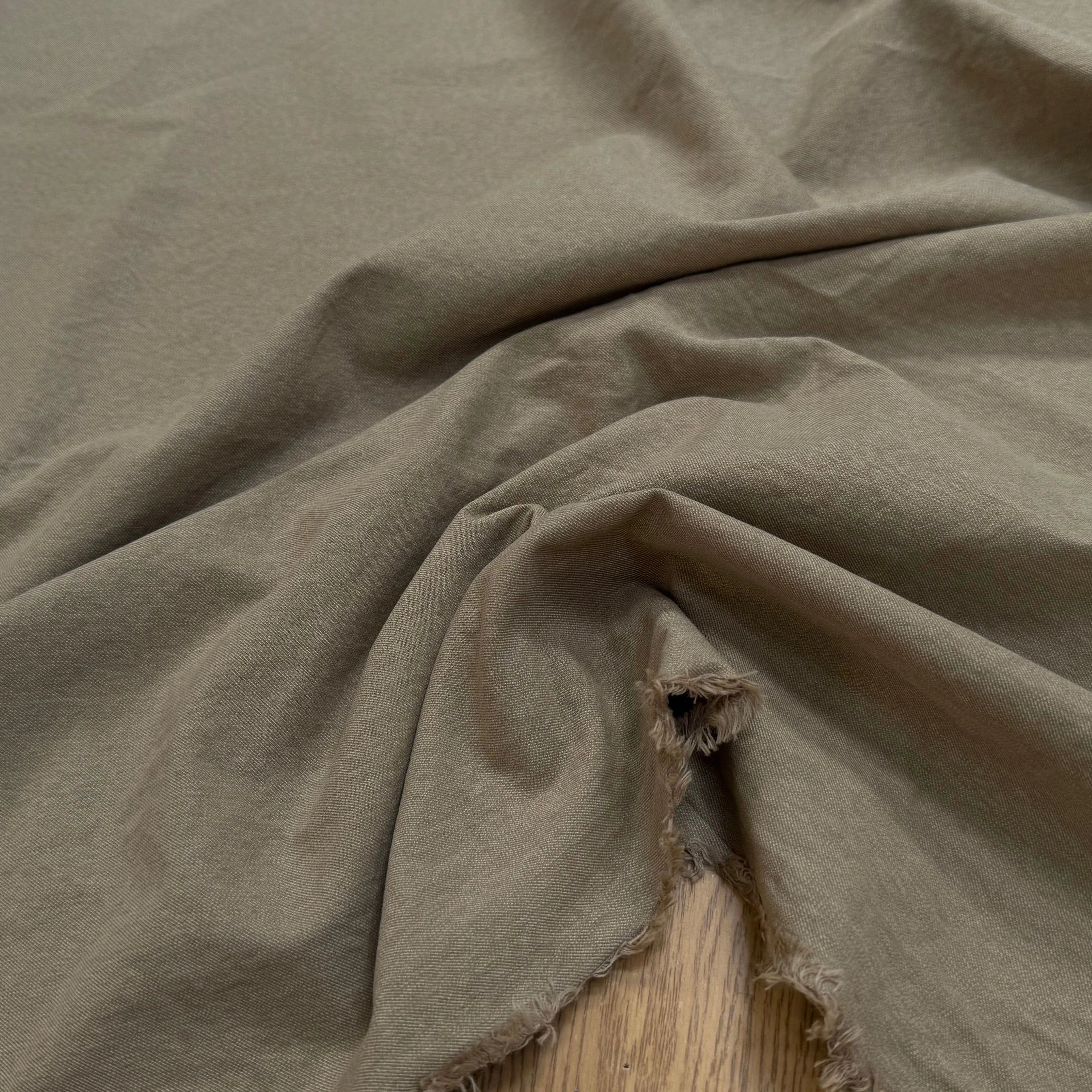 GABARDINE 100% COTON SABLÉE ESPRIT DENIM ULTRA BELLE BEIGE TAUPE - My Little Coupon