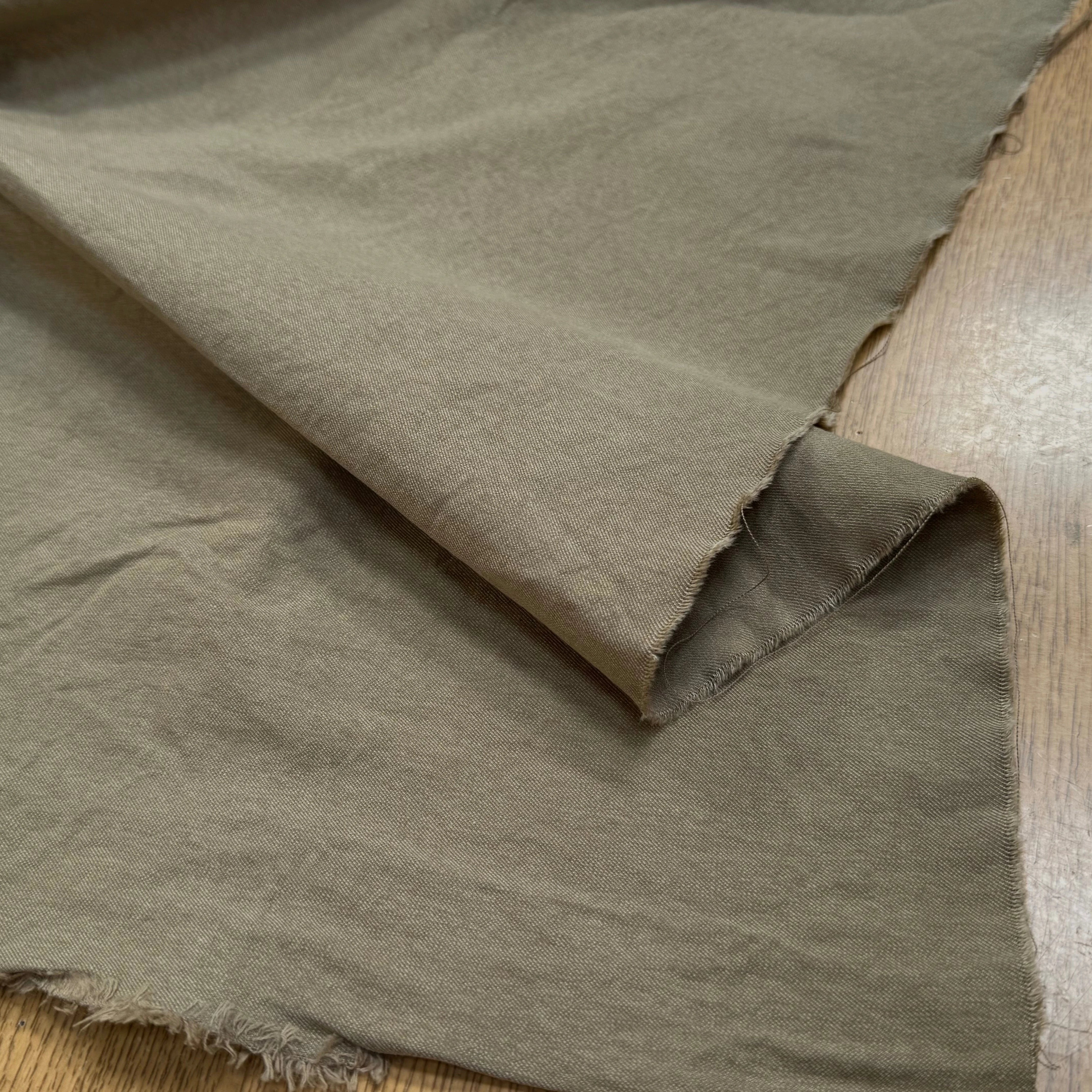 GABARDINE 100% COTON SABLÉE ESPRIT DENIM ULTRA BELLE BEIGE TAUPE - My Little Coupon