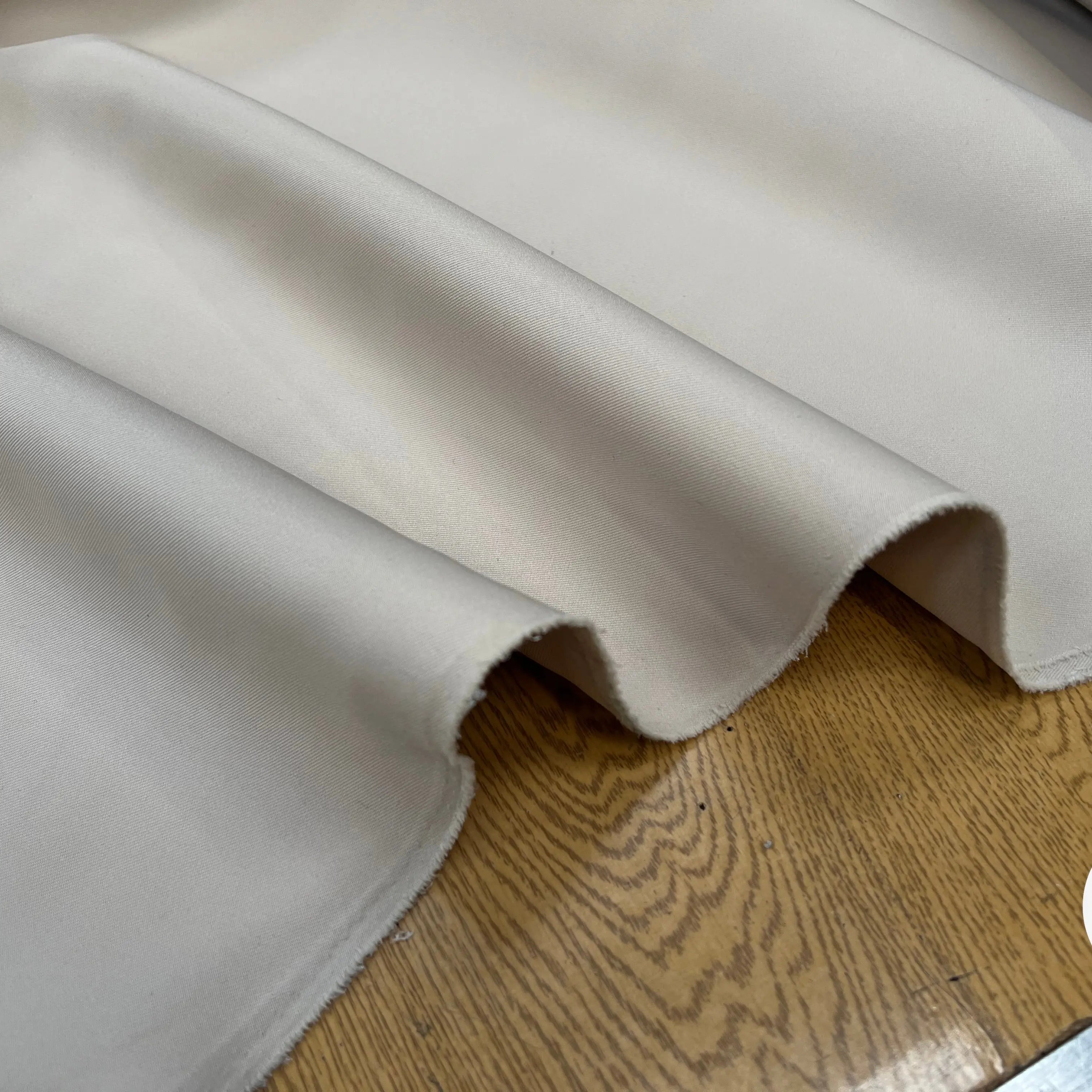 GABARDINE BEIGE CLAIR COUTURE POLYESTER JAPONNAIS - My Little Coupon