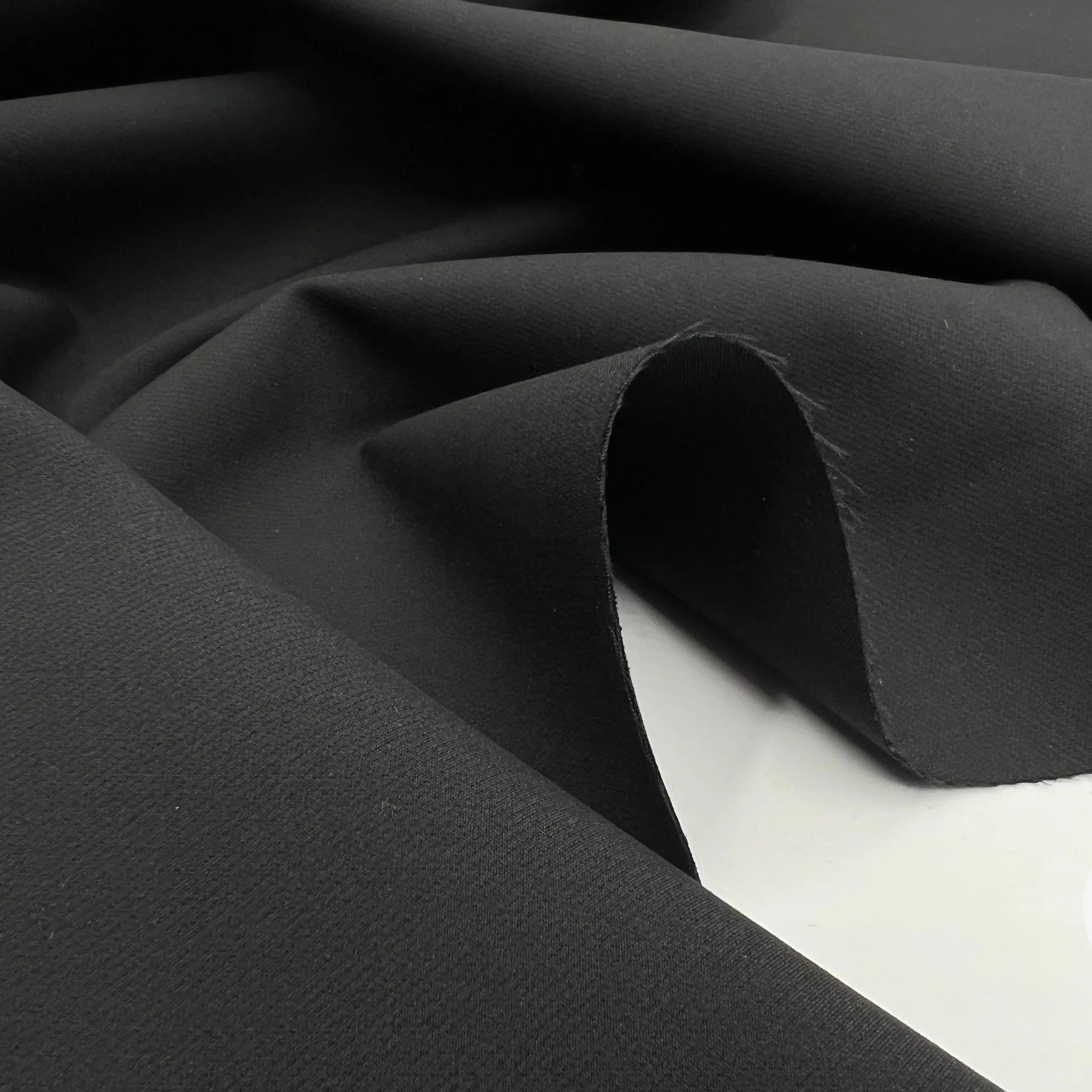 GABARDINE CONTRECOLLÉE NOIRE - My Little Coupon - tissu - coudre