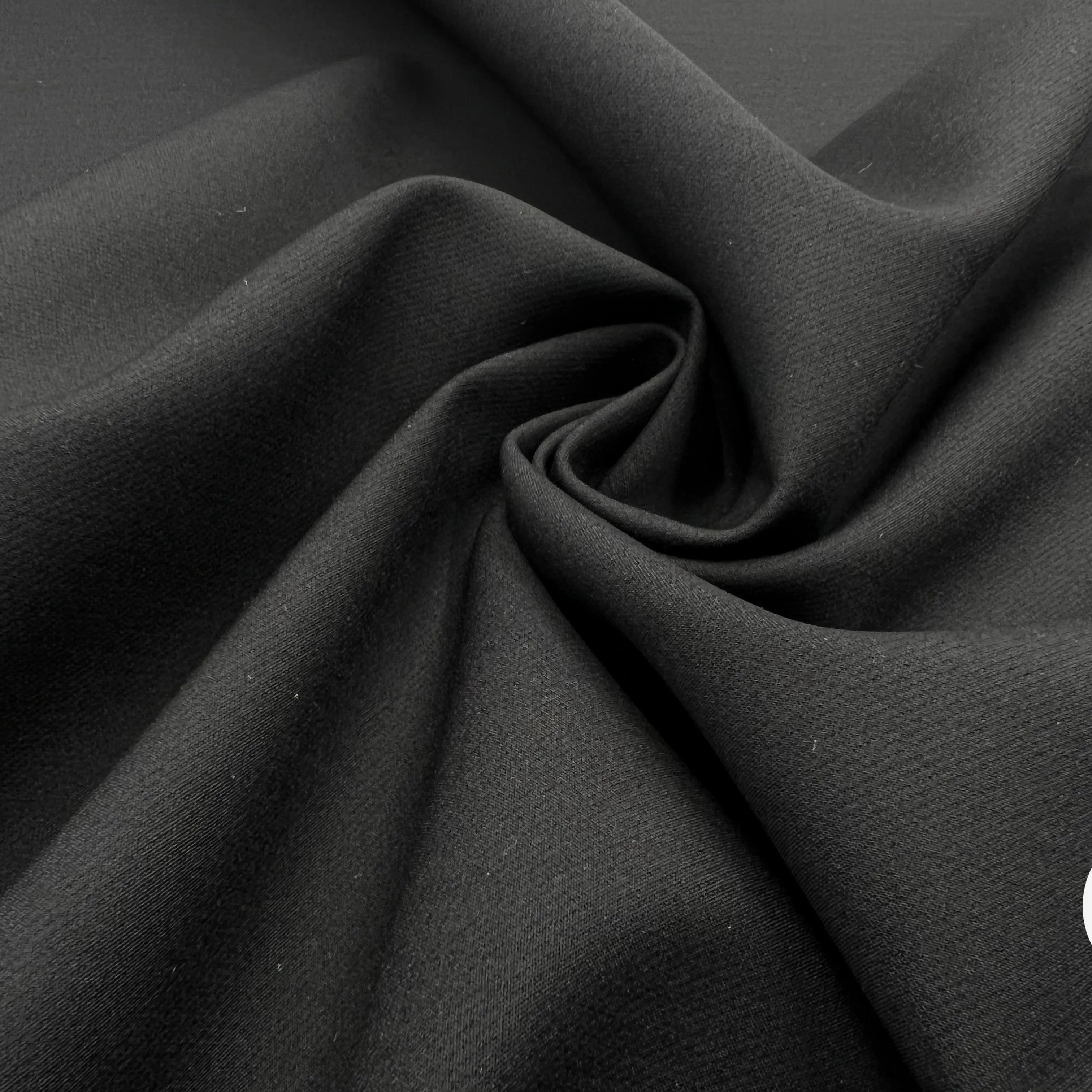 GABARDINE CONTRECOLLÉE NOIRE - My Little Coupon - tissu - coudre