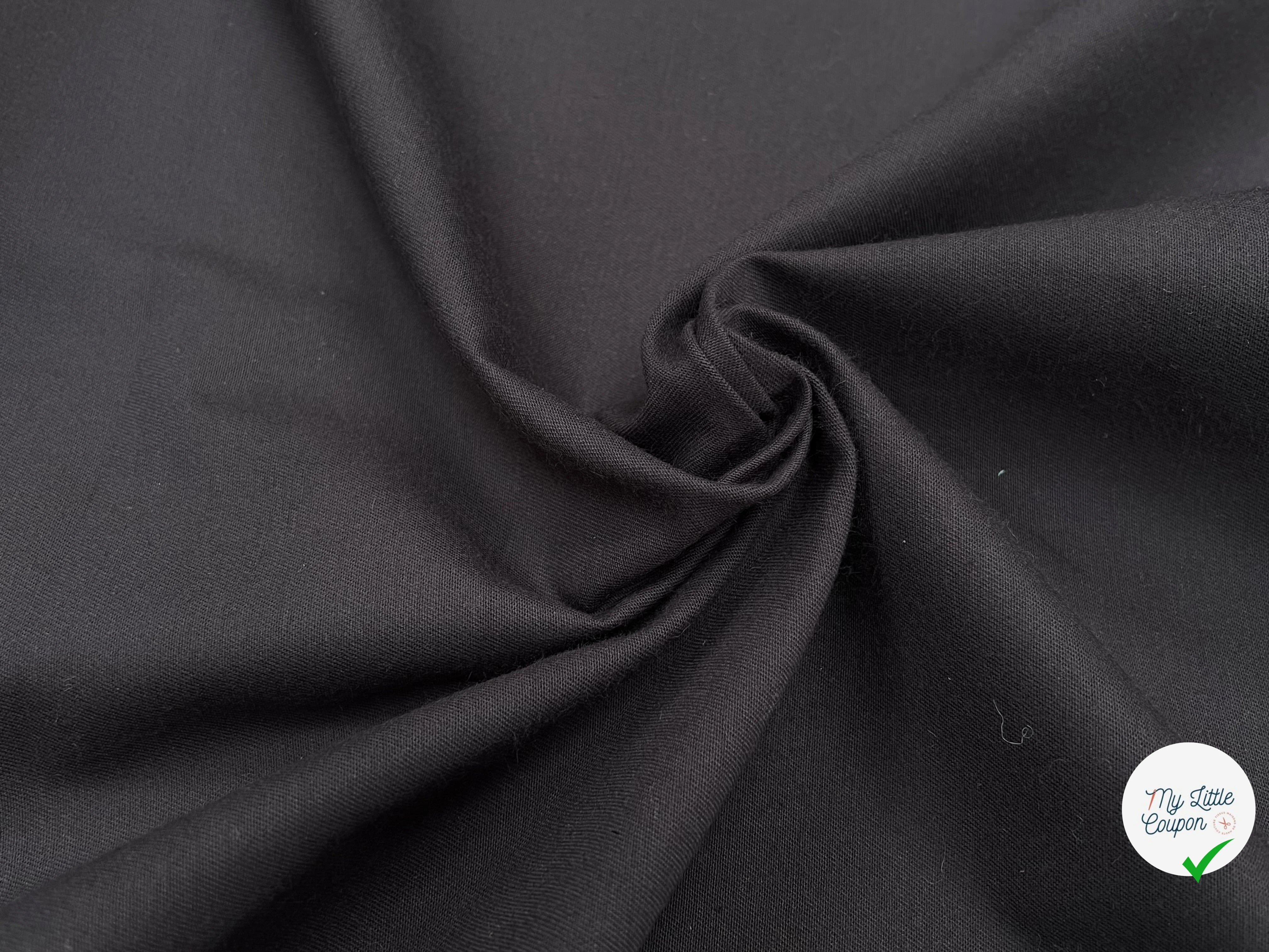 GABARDINE COTON GRATTÉE DUVETEUX GRIS ANTHRACITE - My Little Coupon