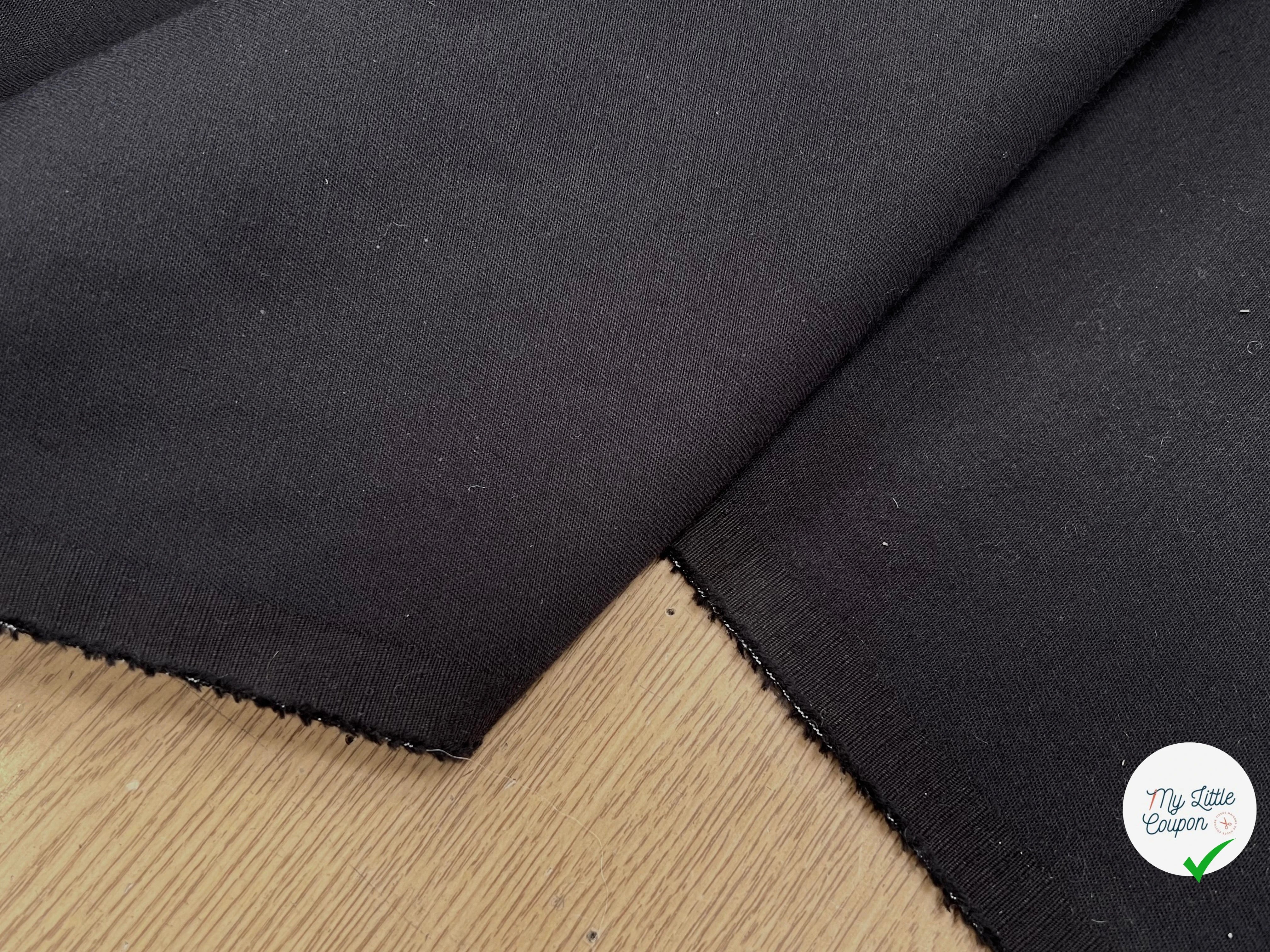 GABARDINE COTON GRATTÉE DUVETEUX GRIS ANTHRACITE - My Little Coupon