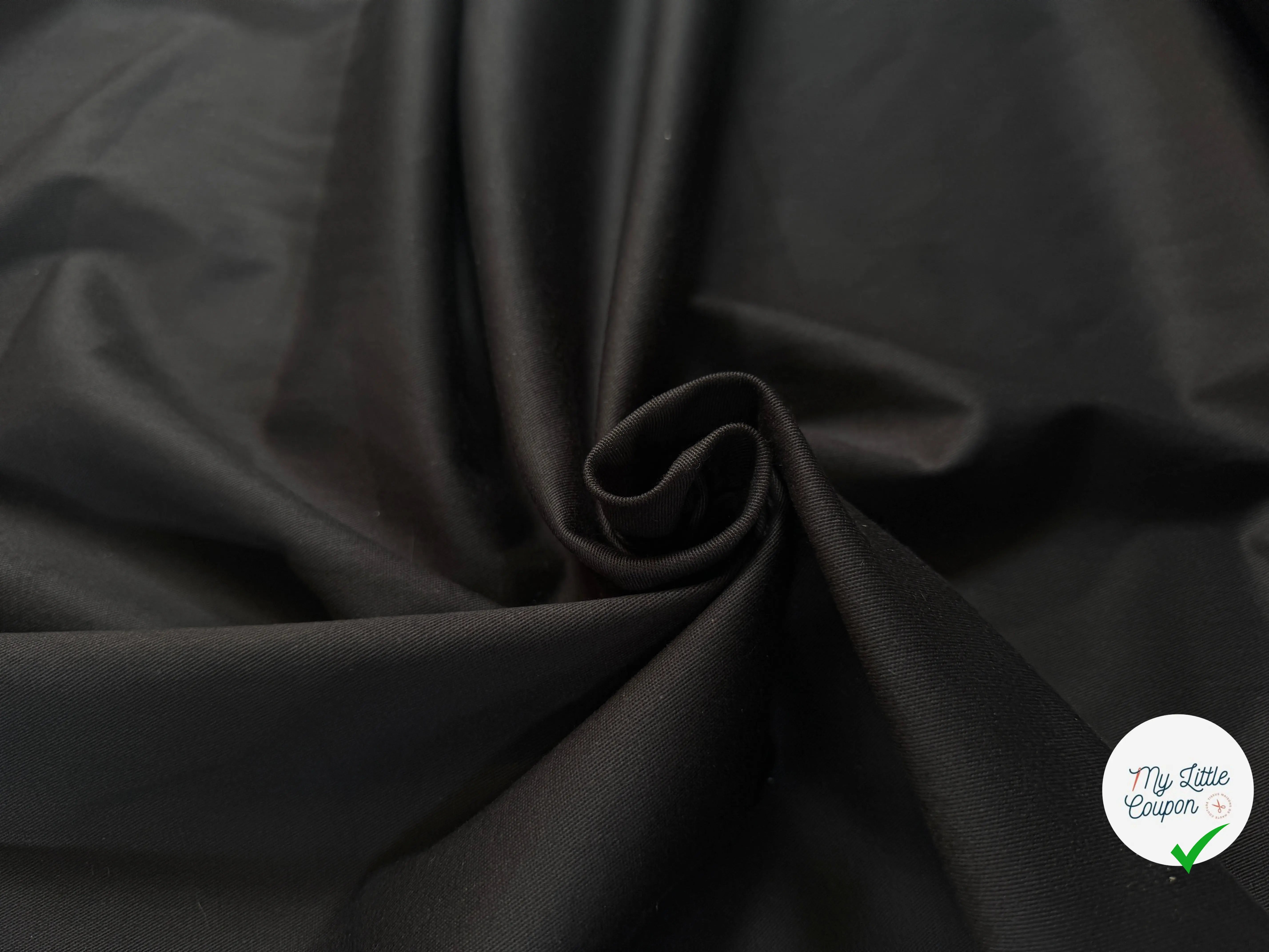 GABARDINE COTON NOIR - My Little Coupon