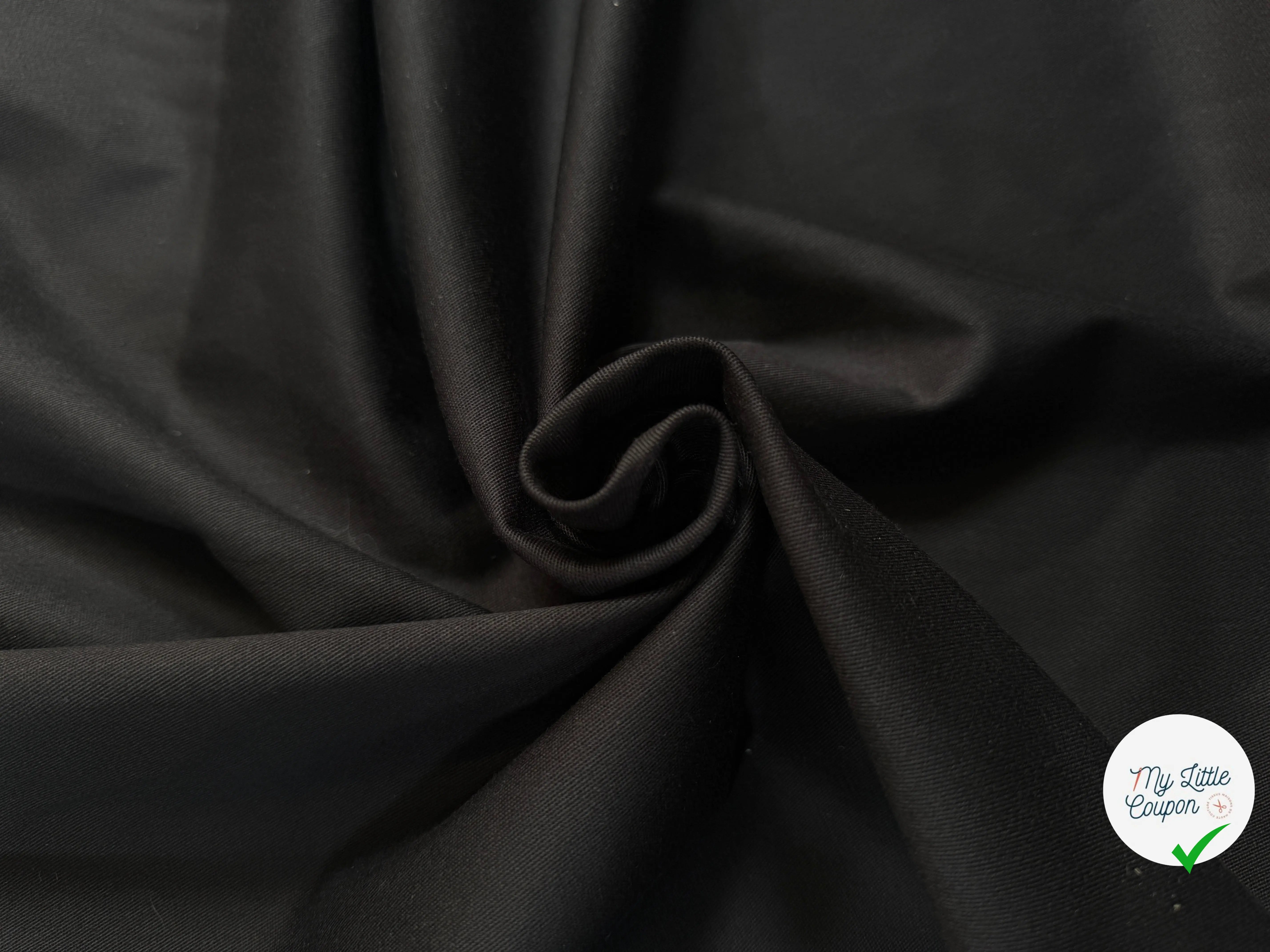 GABARDINE COTON NOIR - My Little Coupon