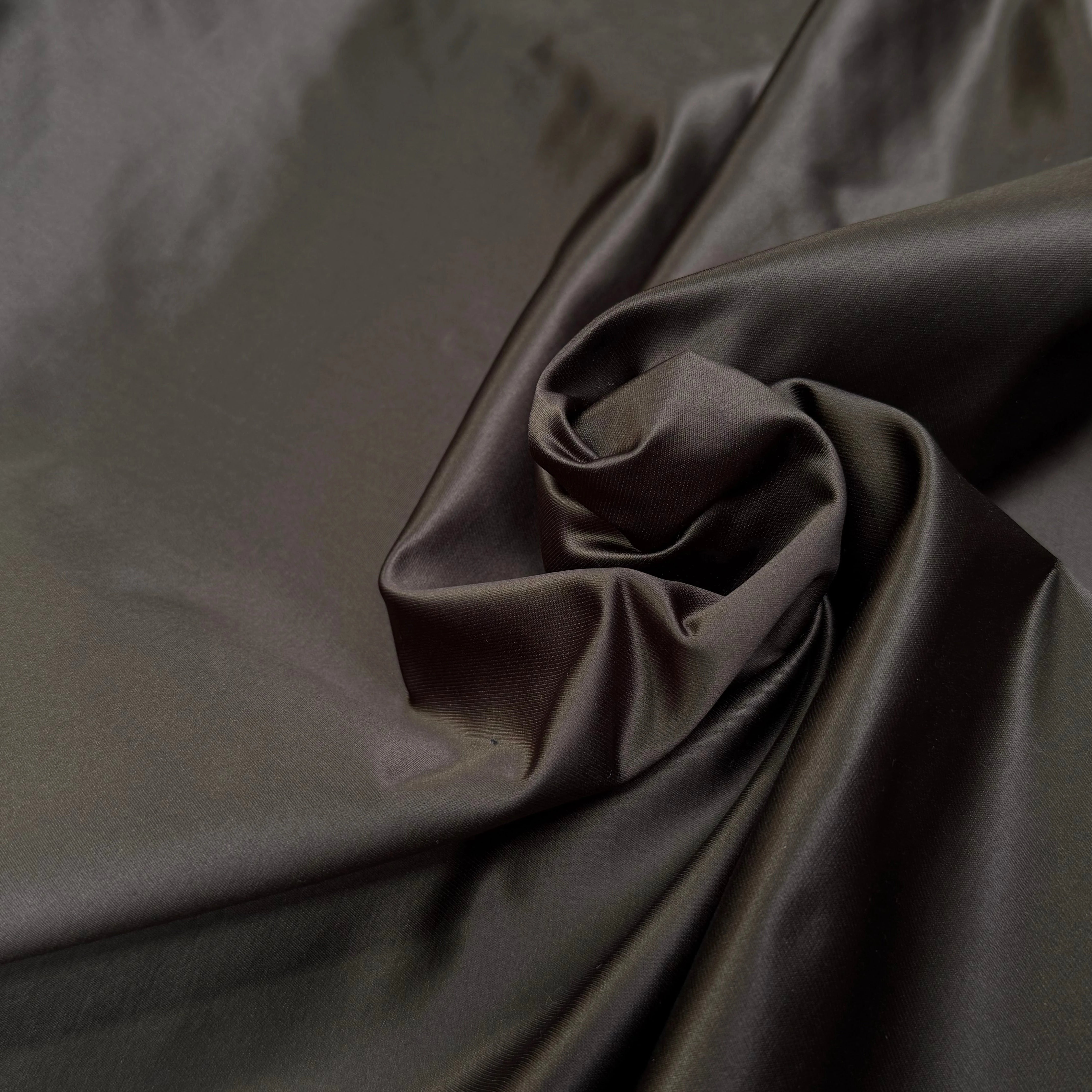 GABARDINE COTON SATINÉE KAKI MARRON TOUCHE PEAU DE PÊCHE QUALITÉ COUTURE - My Little Coupon