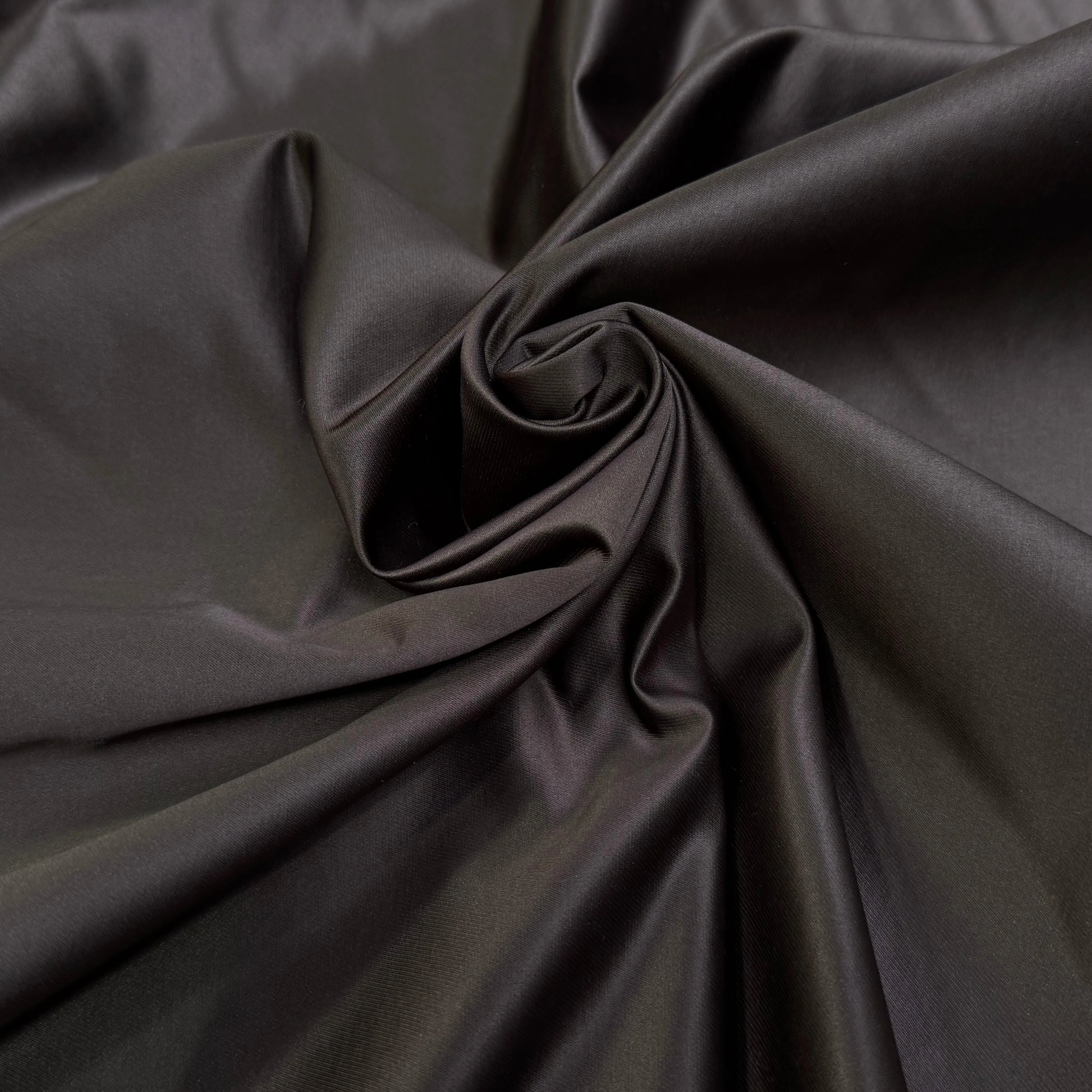 GABARDINE COTON SATINÉE KAKI MARRON TOUCHE PEAU DE PÊCHE QUALITÉ COUTURE - My Little Coupon