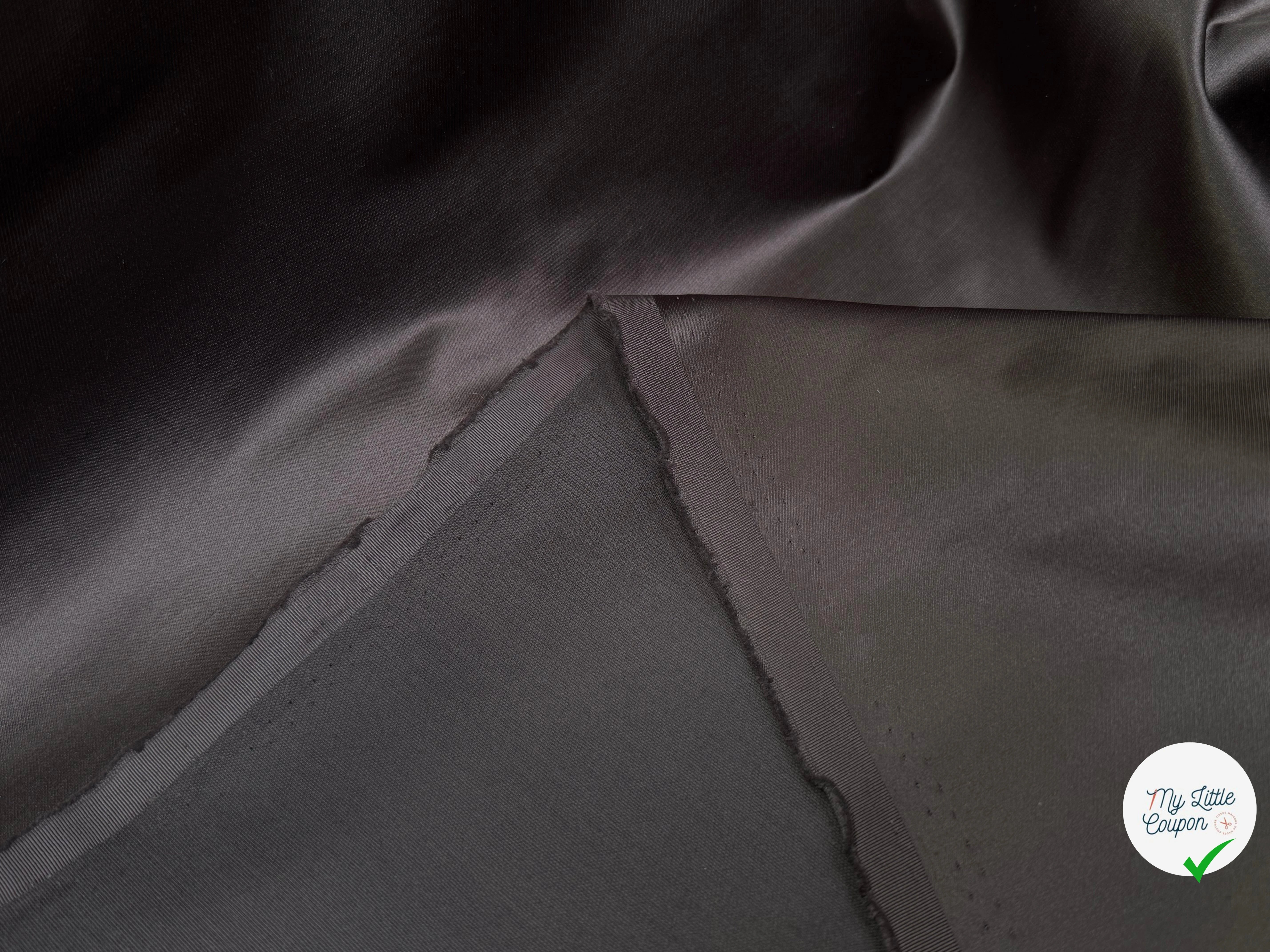 GABARDINE COTON SATINÉE KAKI MARRON TOUCHE PEAU DE PÊCHE QUALITÉ COUTURE - My Little Coupon