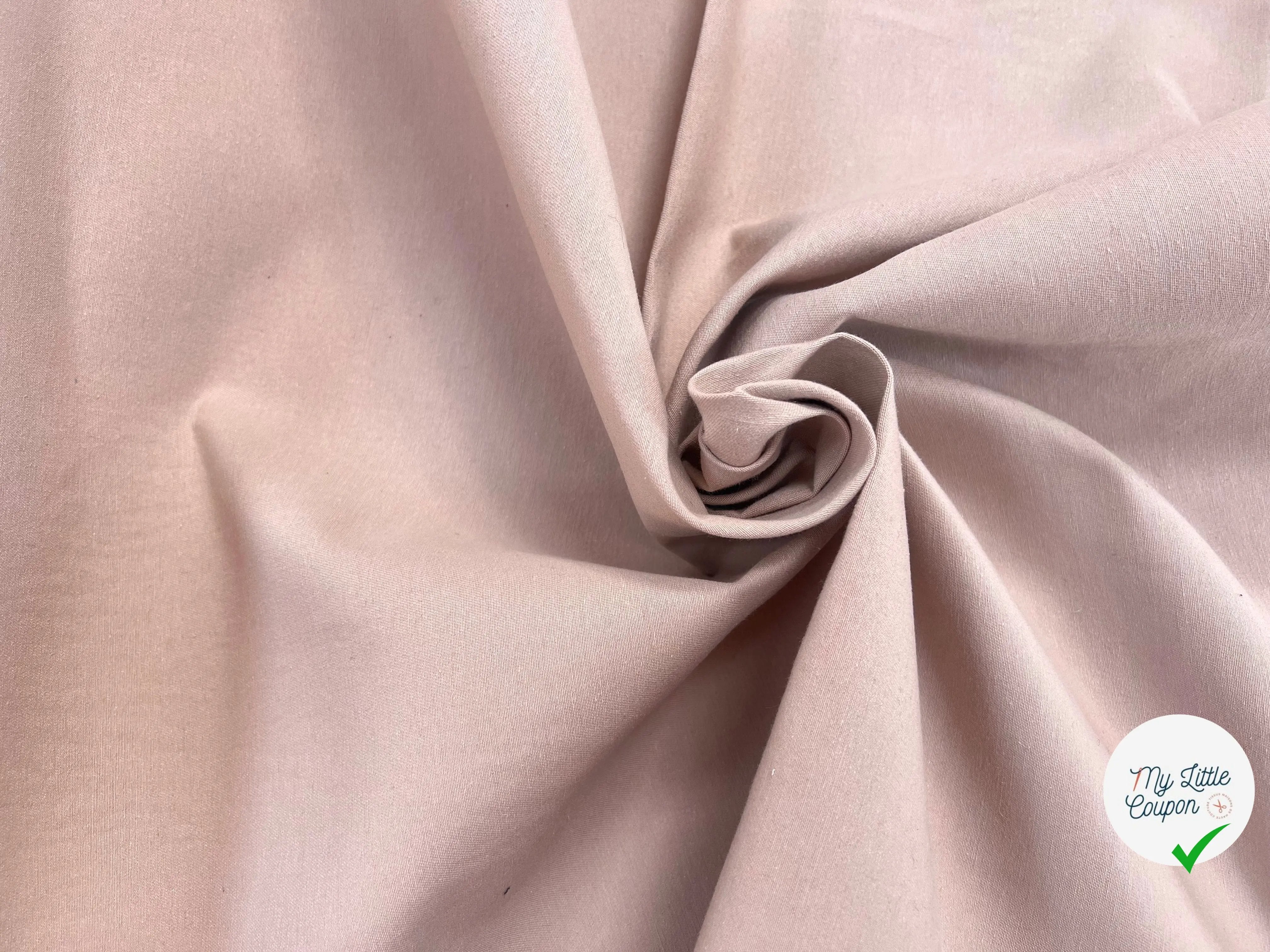 GABARDINE COTON SERGÉ JAPAN CREME ROSE - My Little Coupon