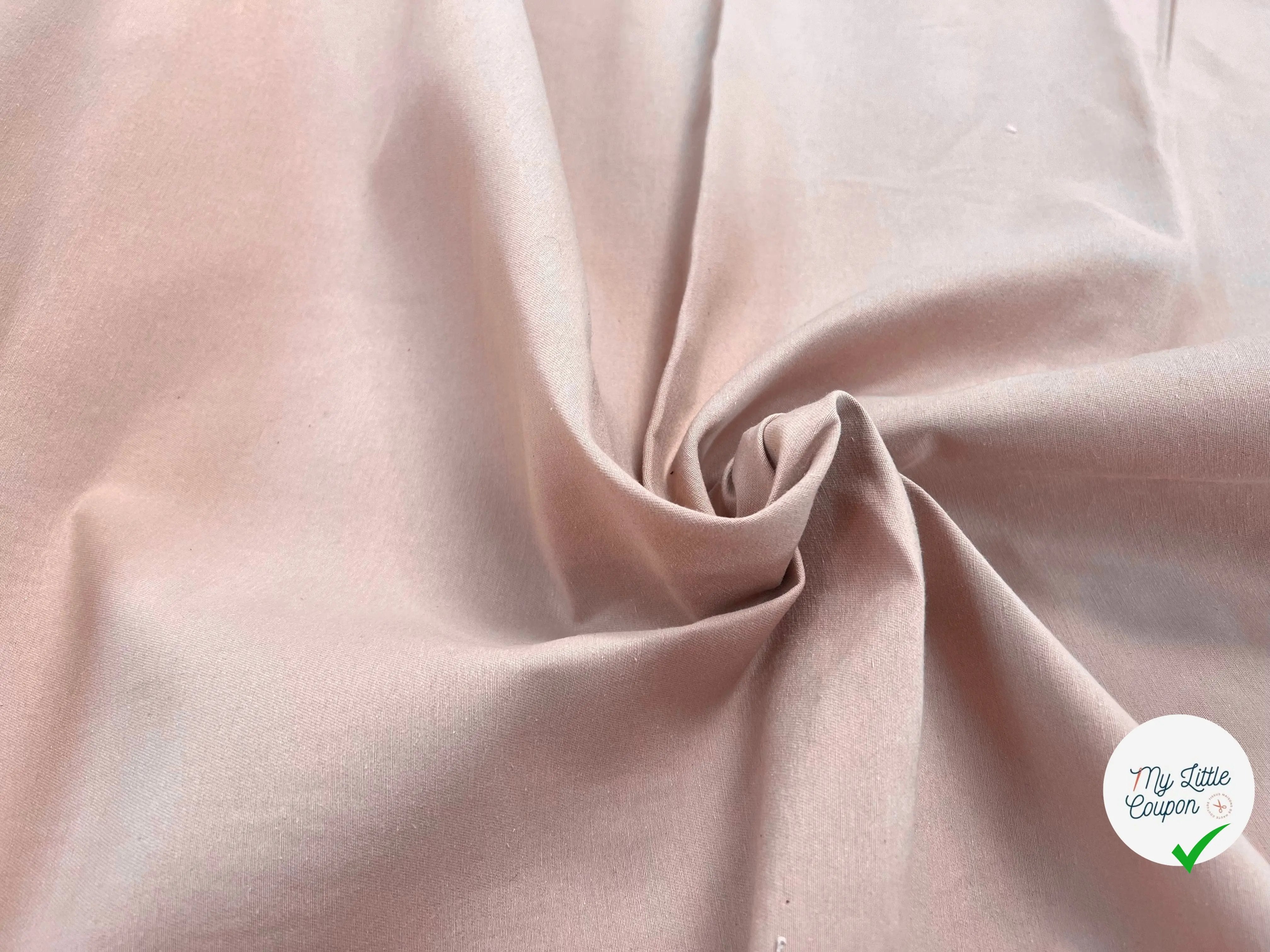 GABARDINE COTON SERGÉ JAPAN CREME ROSE - My Little Coupon