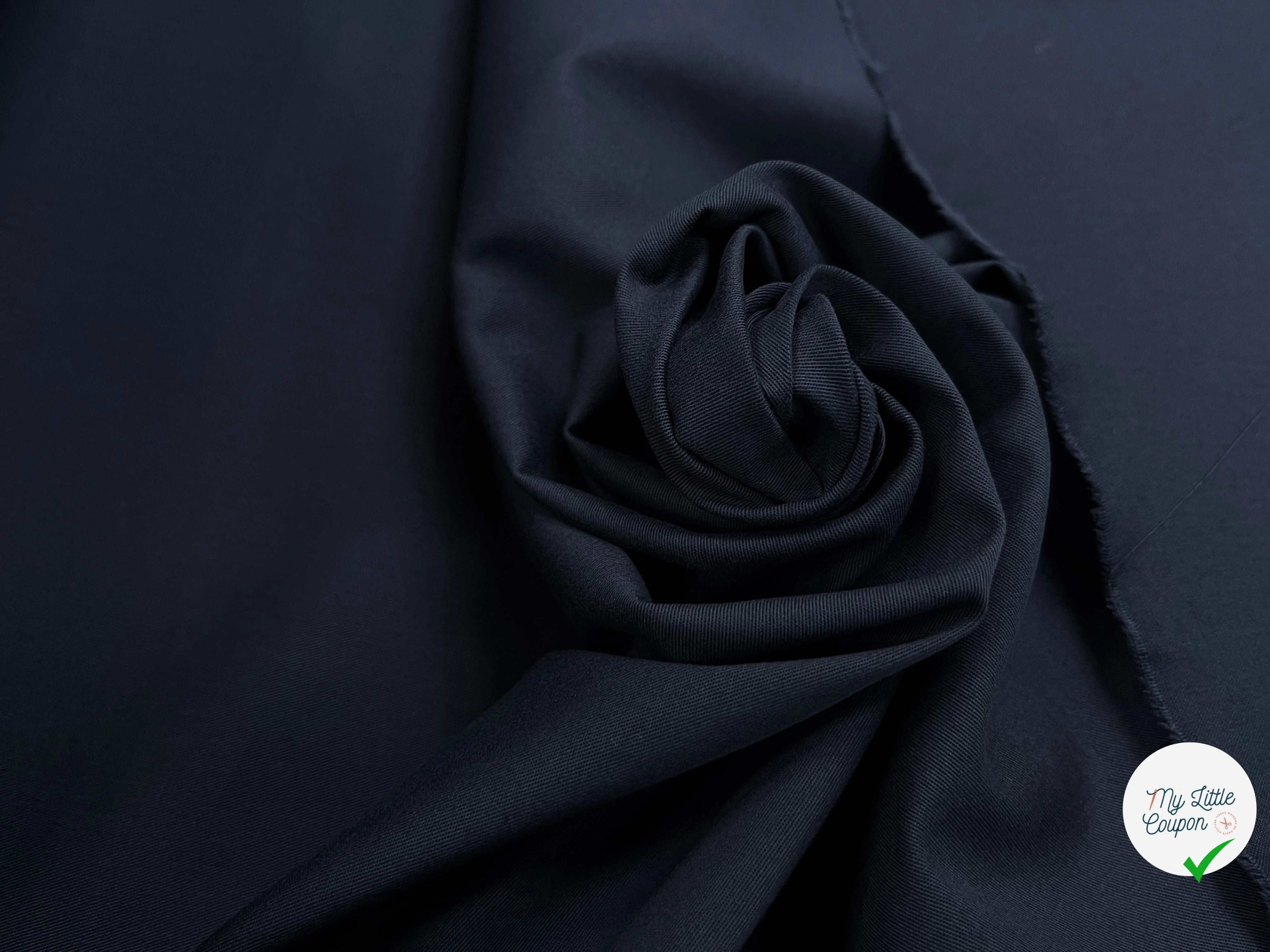 GABARDINE COTON STRETCH FINE MARINE COUTURE694 - My Little Coupon