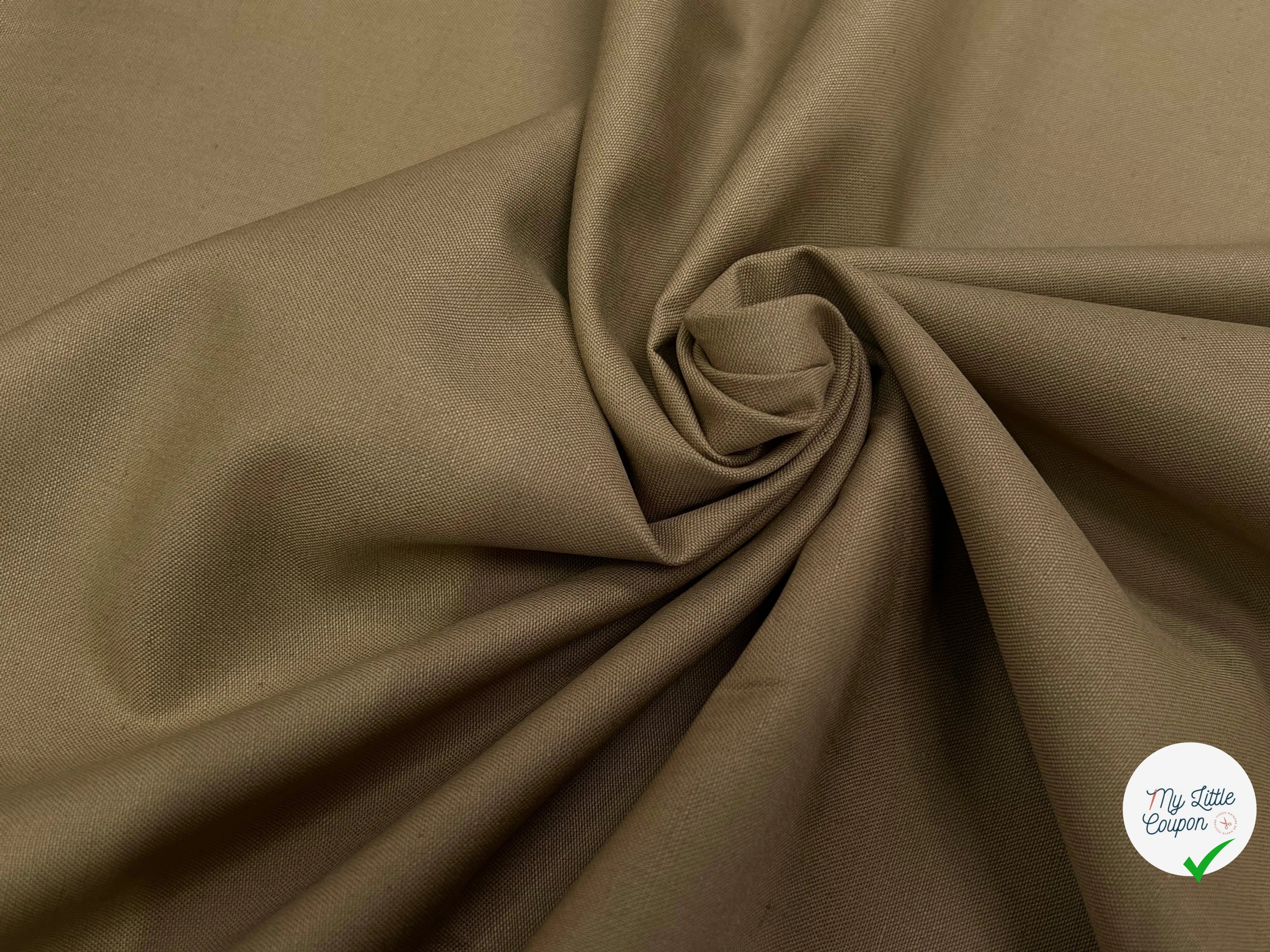GABARDINE DE COTON BELLE TENUE CAFÉ 100% COTON 150CM - My Little Coupon